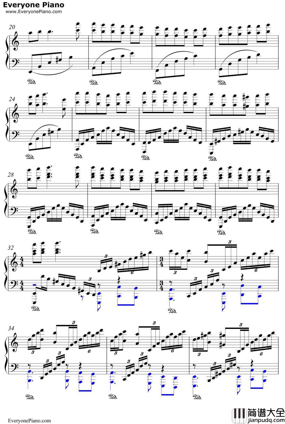 昨日的天明钢琴谱_原创