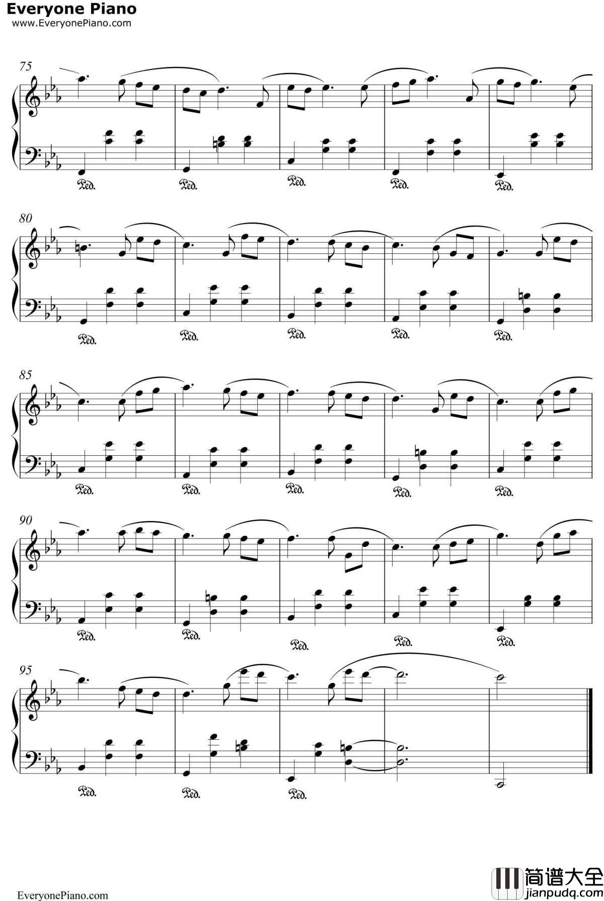 昨日的天明钢琴谱_原创