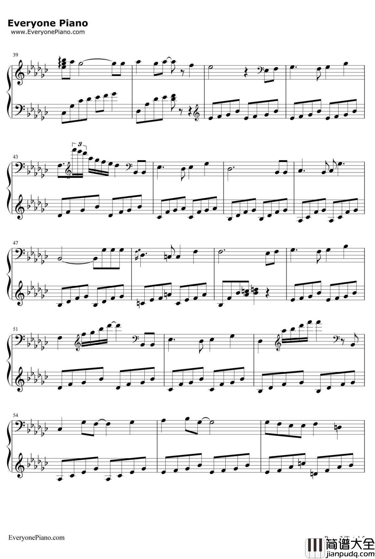 Carrying_You钢琴谱_井上杏美_天空之城ED