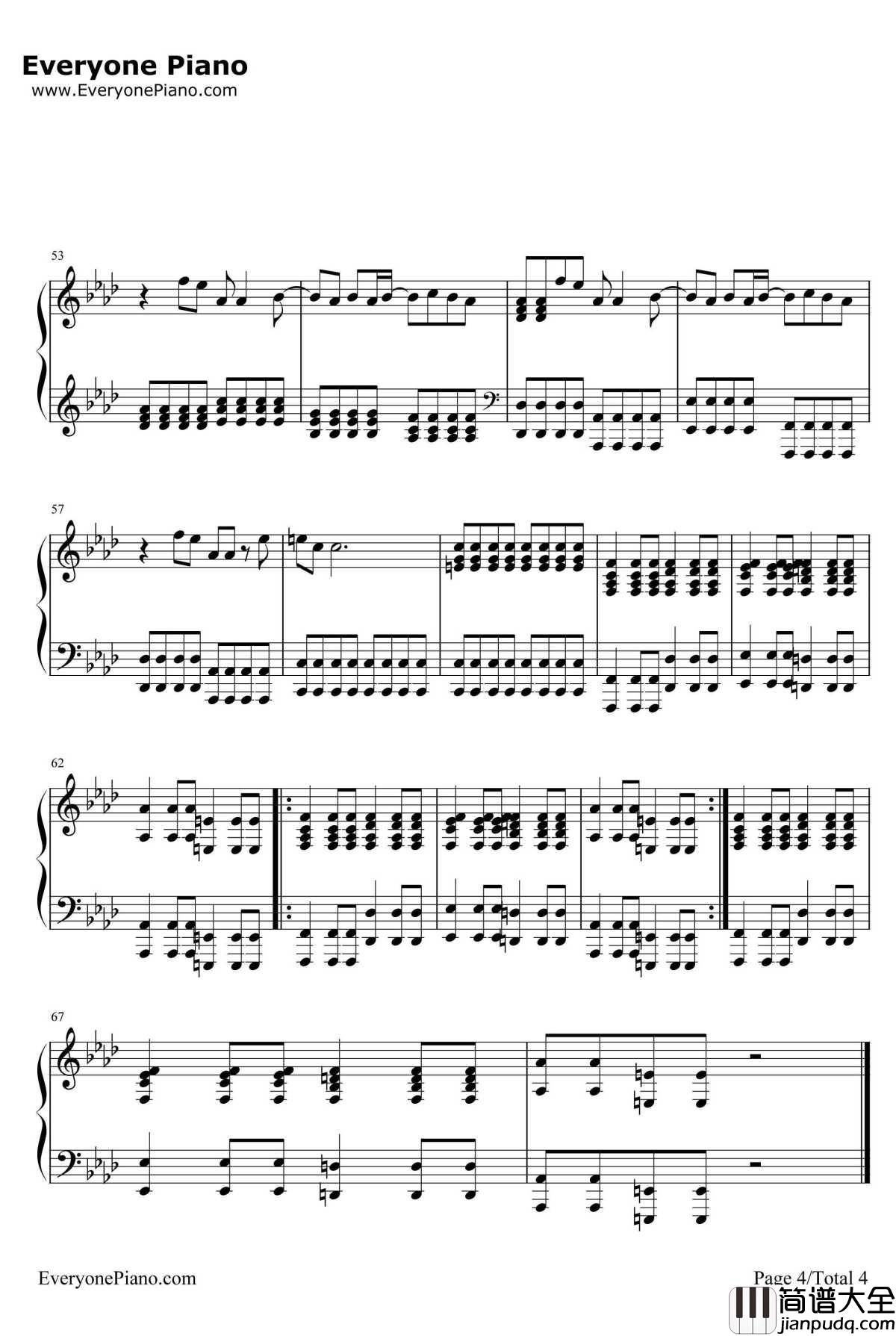 Boulevard_Of_Broken_Dreams钢琴谱_GreenDay