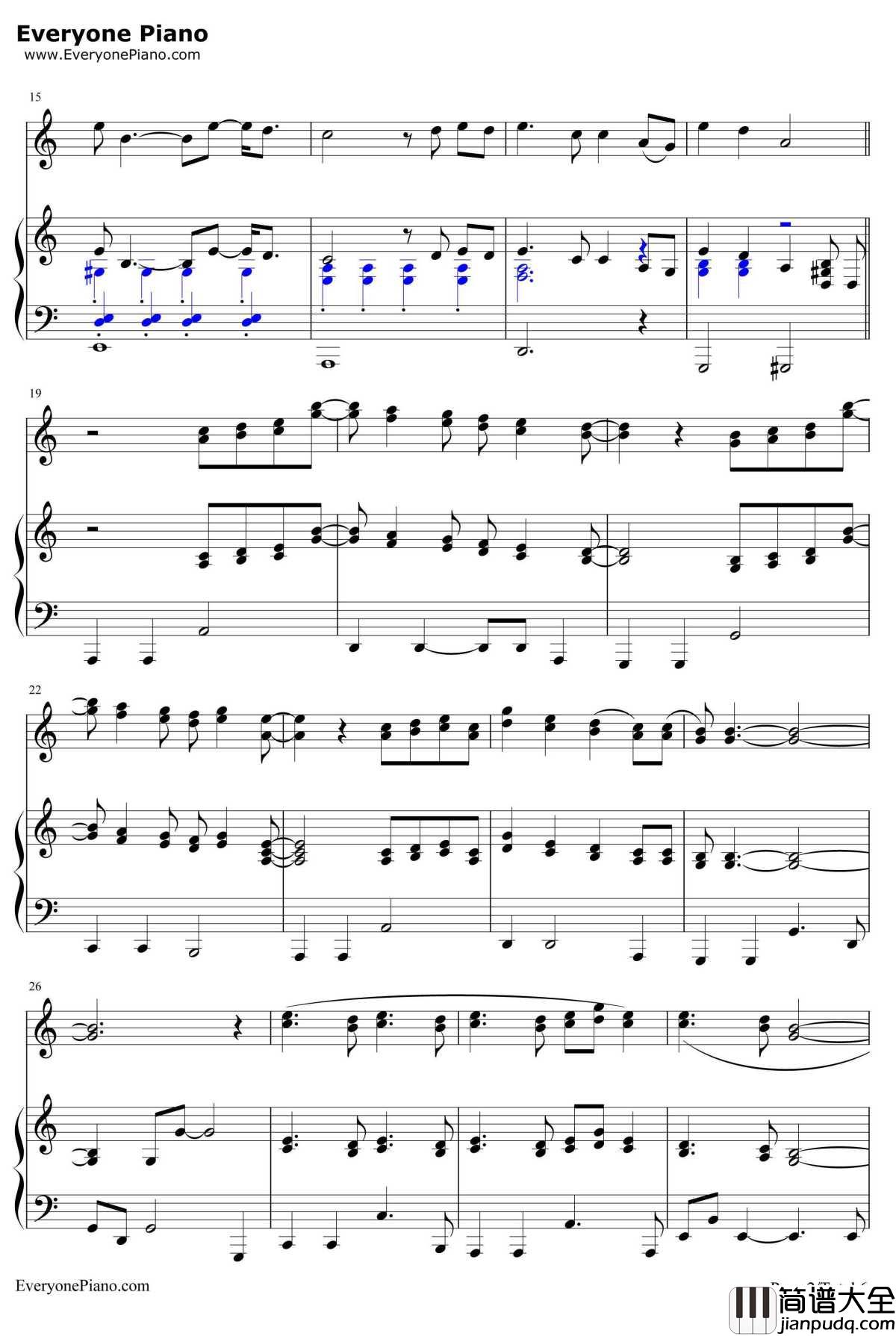 Lucky钢琴谱_JasonMraz&ColbieCaillat