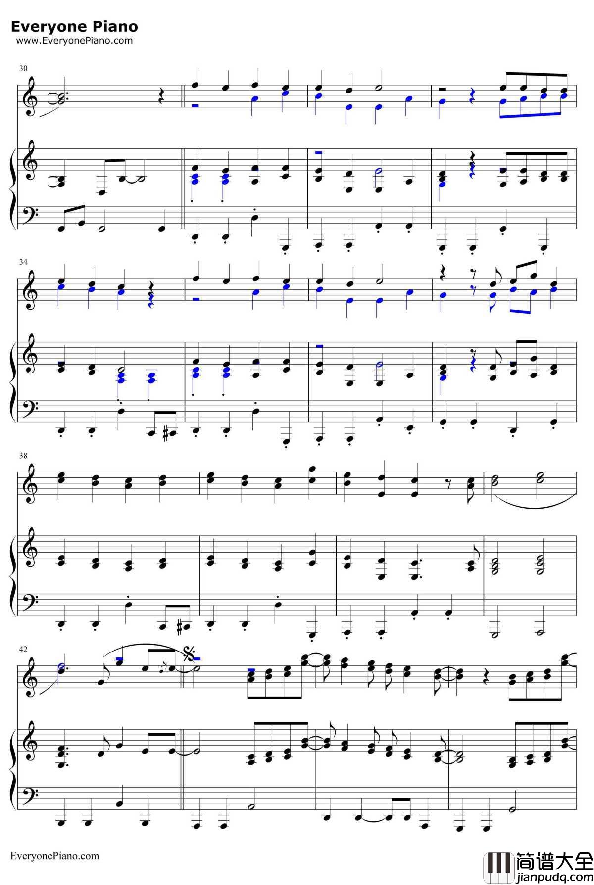 Lucky钢琴谱_JasonMraz&ColbieCaillat