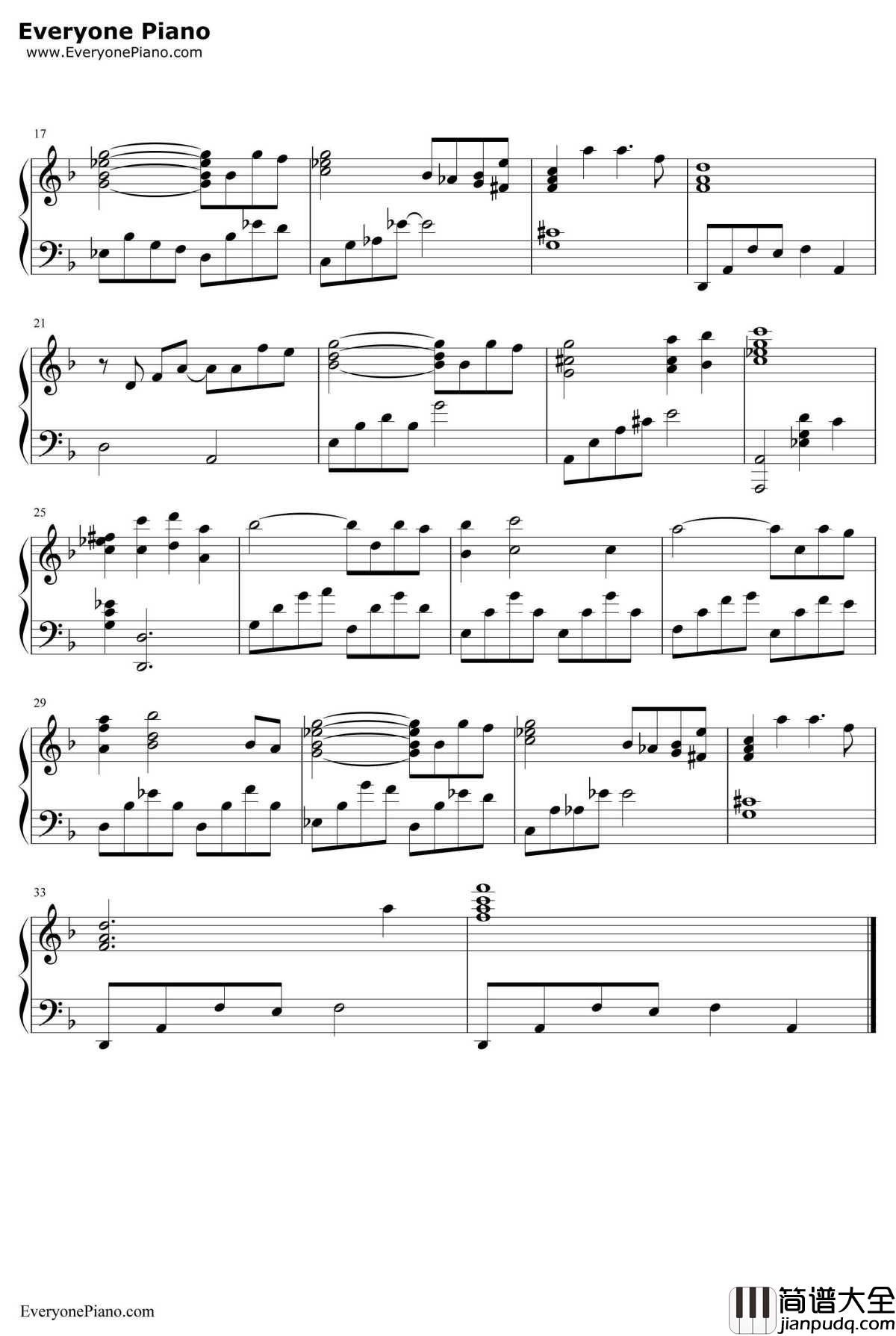 The_Lonely_Man_Theme钢琴谱_JoeHarnell_无敌浩克主题曲