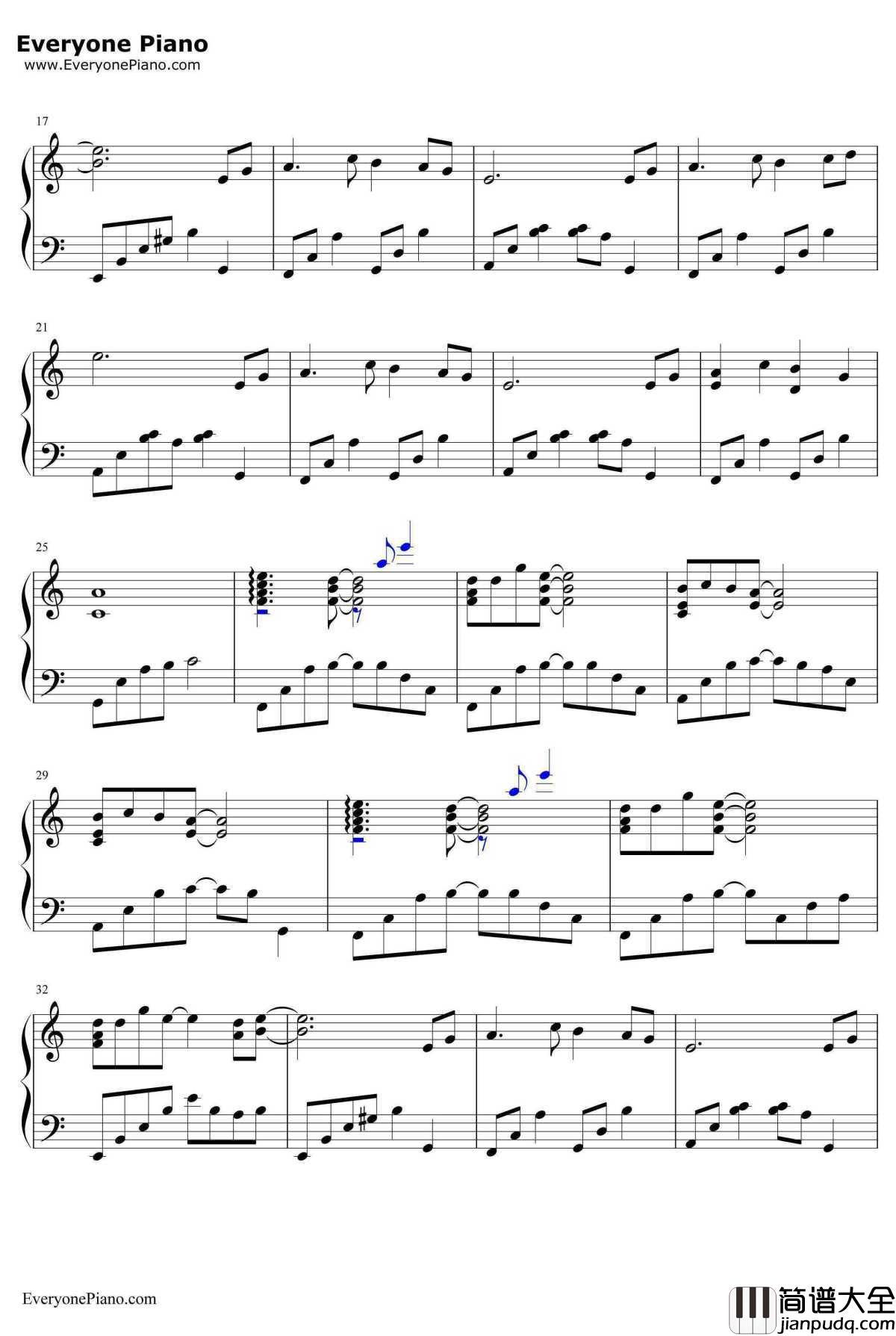 勇敢的心钢琴谱_JamesHorner_Braveheart