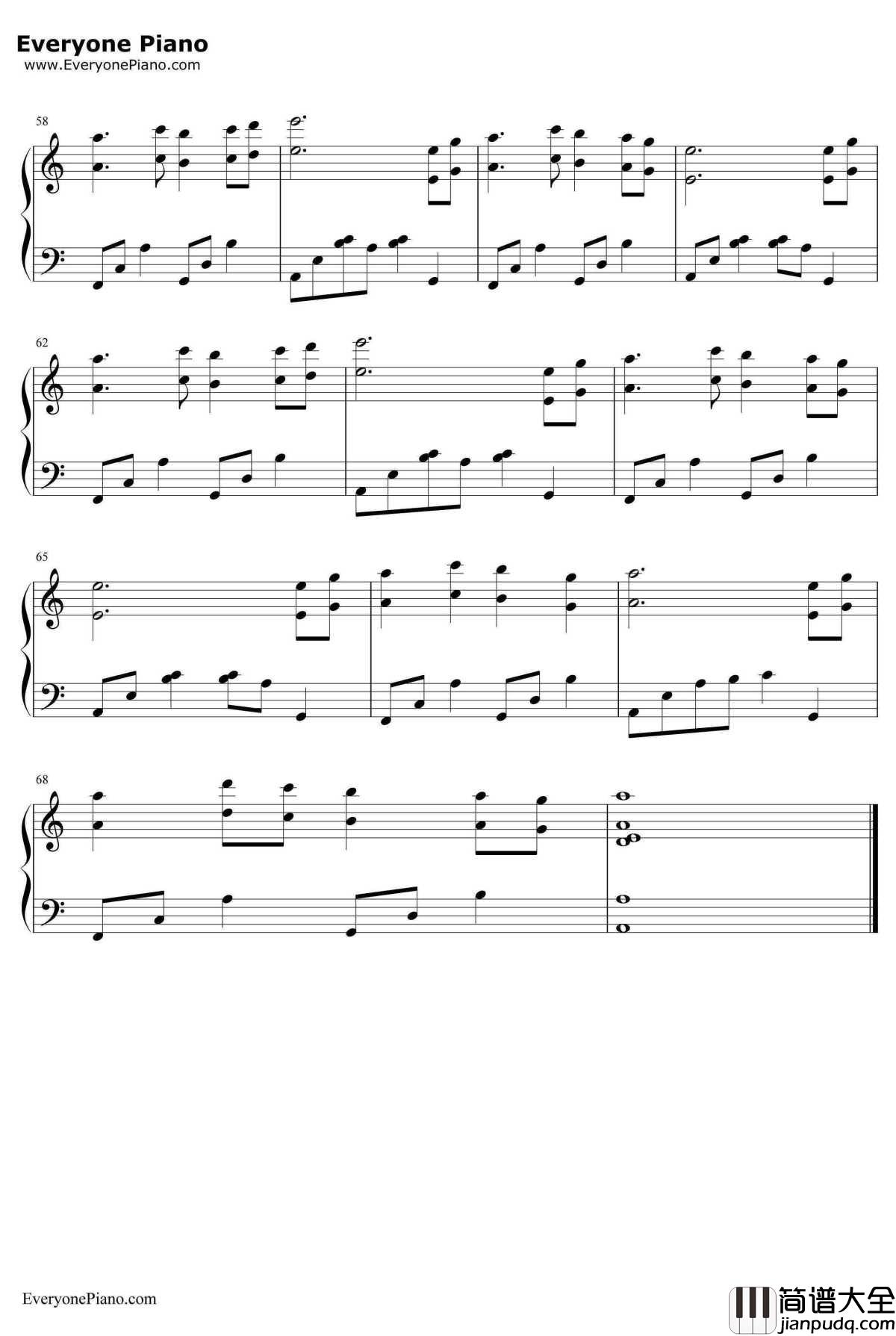 勇敢的心钢琴谱_JamesHorner_Braveheart