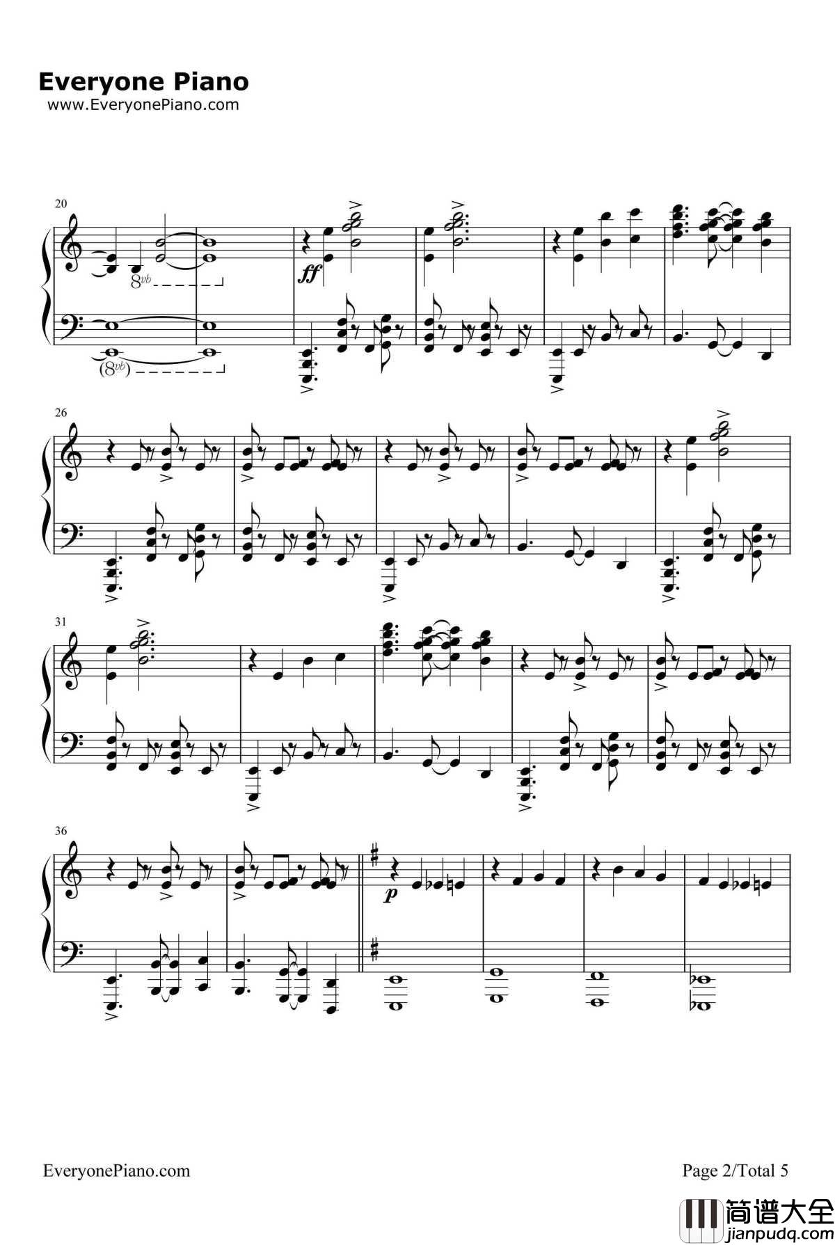 Jingo_Jungle钢琴谱_MYTH&ROID_幼女战记OP