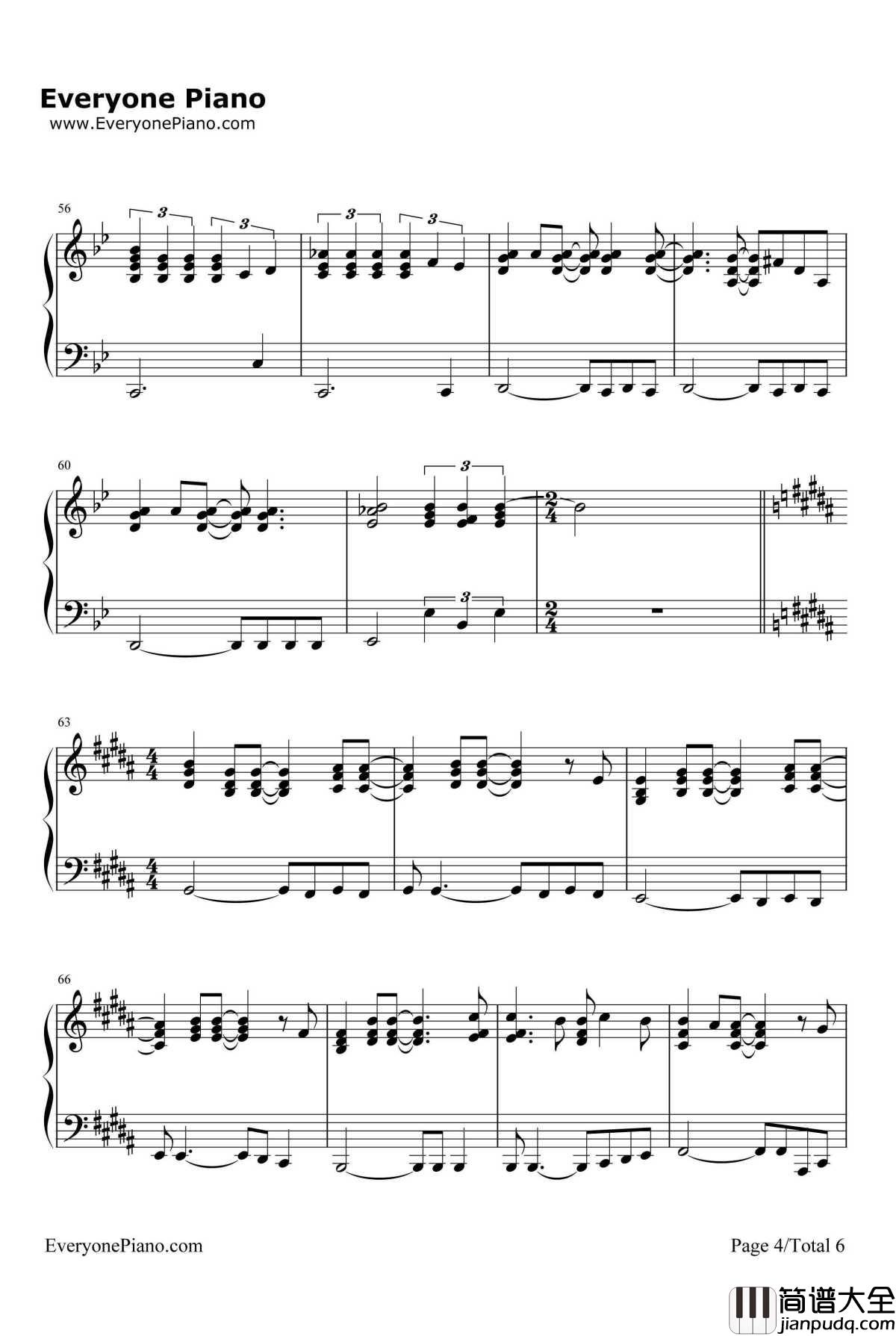 没离开过钢琴谱_林志炫__我是歌手_