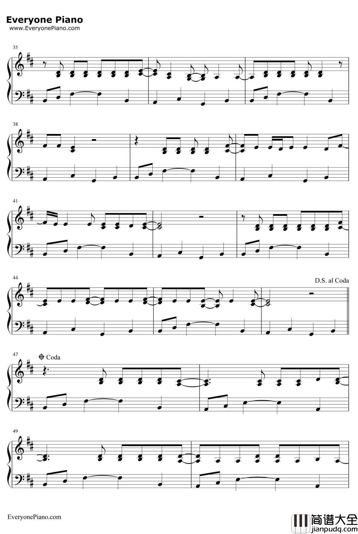 She_Will_Be_Loved钢琴谱_Maroon5