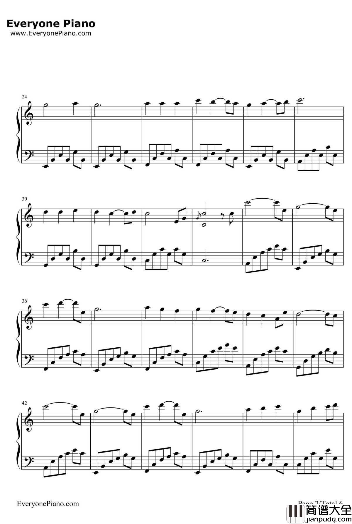 放心去飞钢琴谱_小虎队