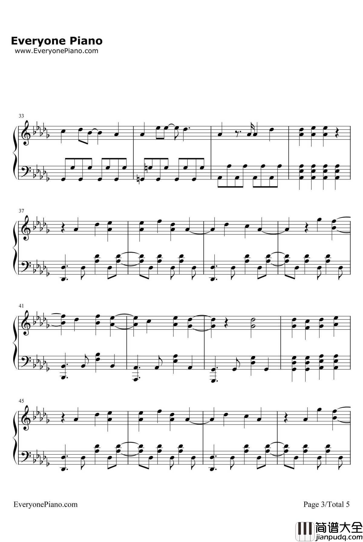 ファイター钢琴谱_BUMPOFCHICKEN_3月的狮子ED