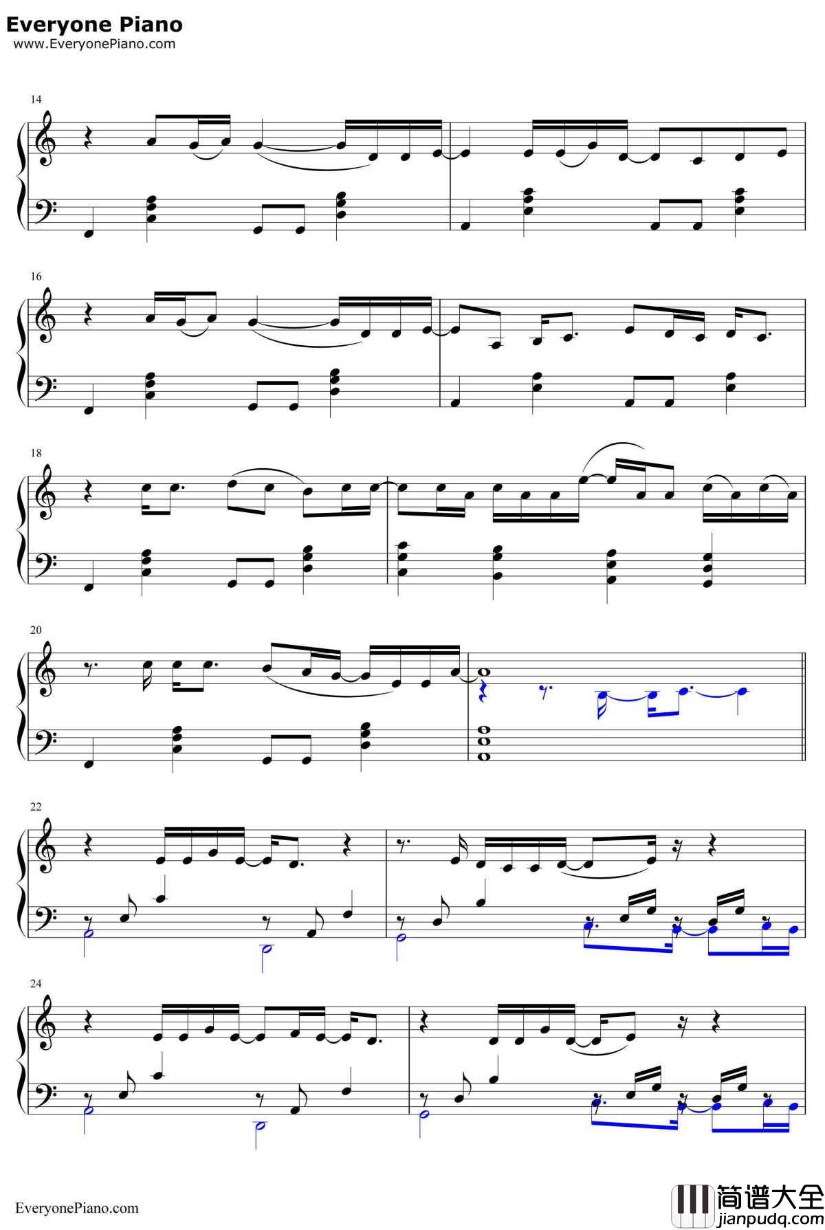 Don't_cry钢琴谱_GunsN'Roses_枪花乐队