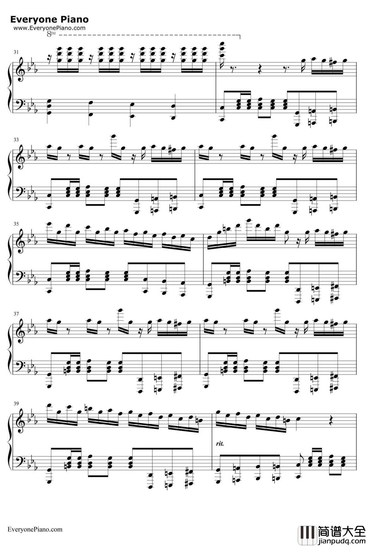 Victory钢琴谱_马克西姆