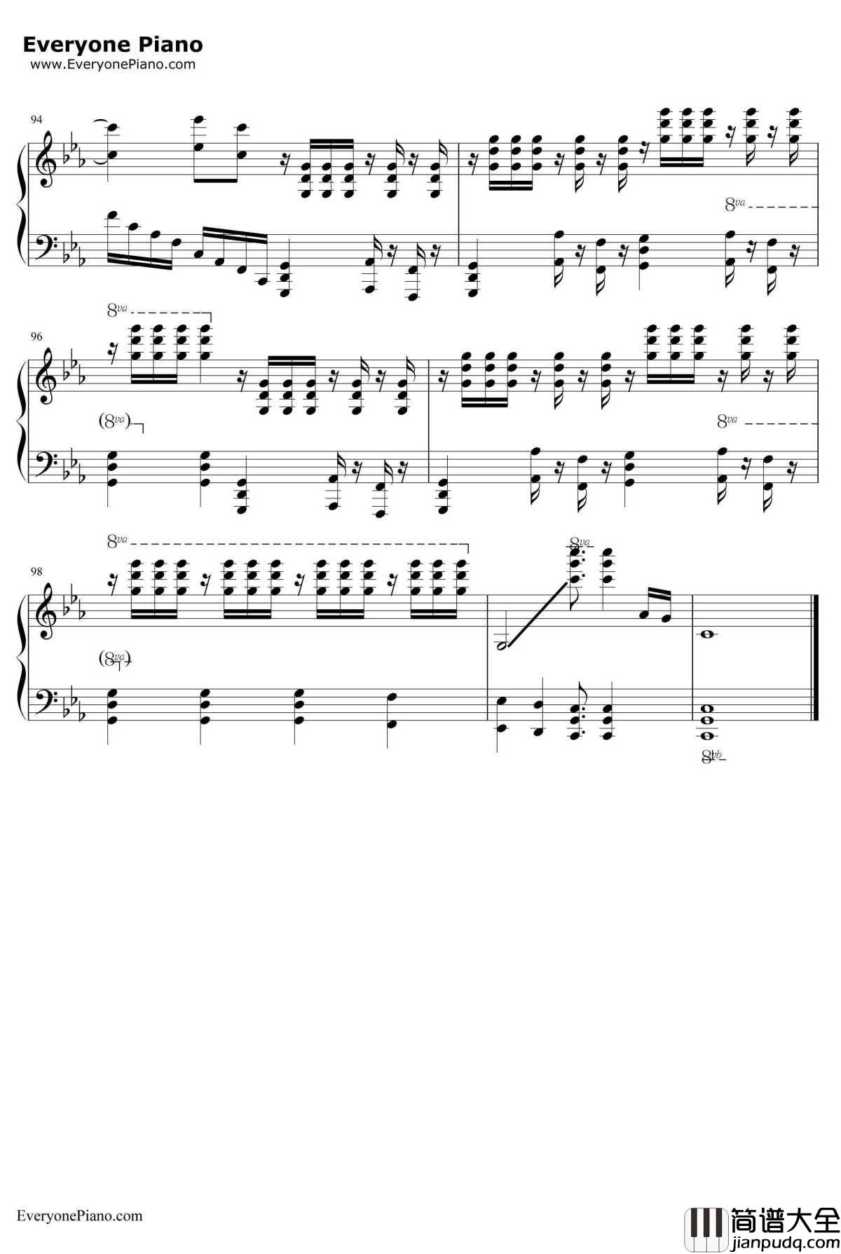 Victory钢琴谱_马克西姆