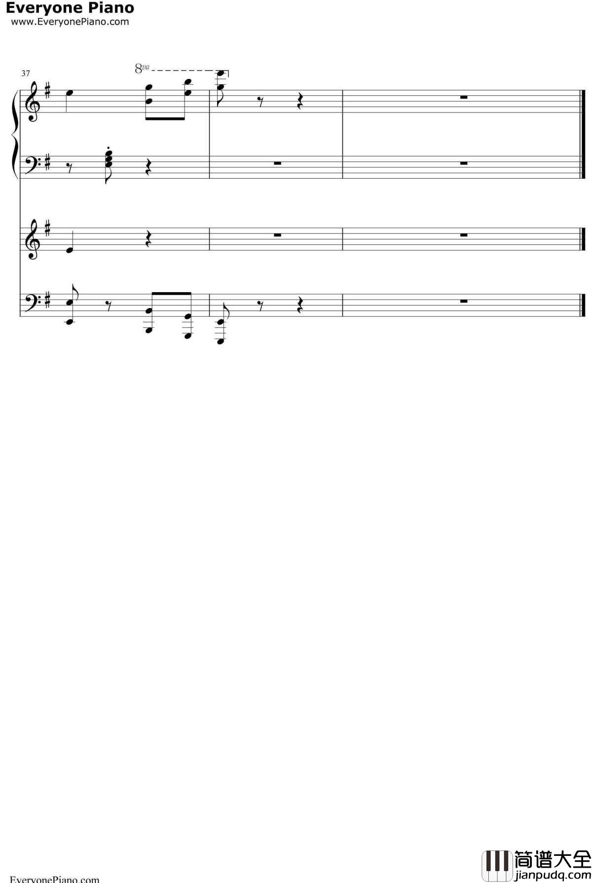 湘伦小雨四手联弹钢琴谱_周杰伦桂纶镁_湘伦小雨四手联弹