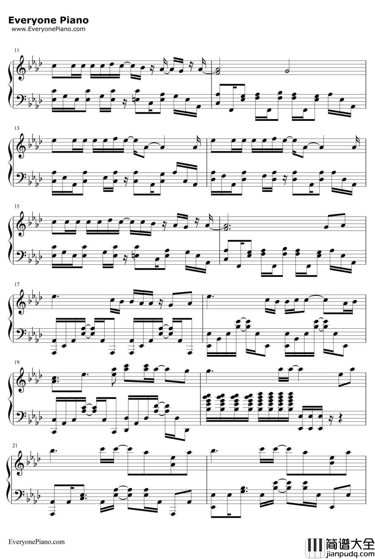 夢地図钢琴谱_GUMI