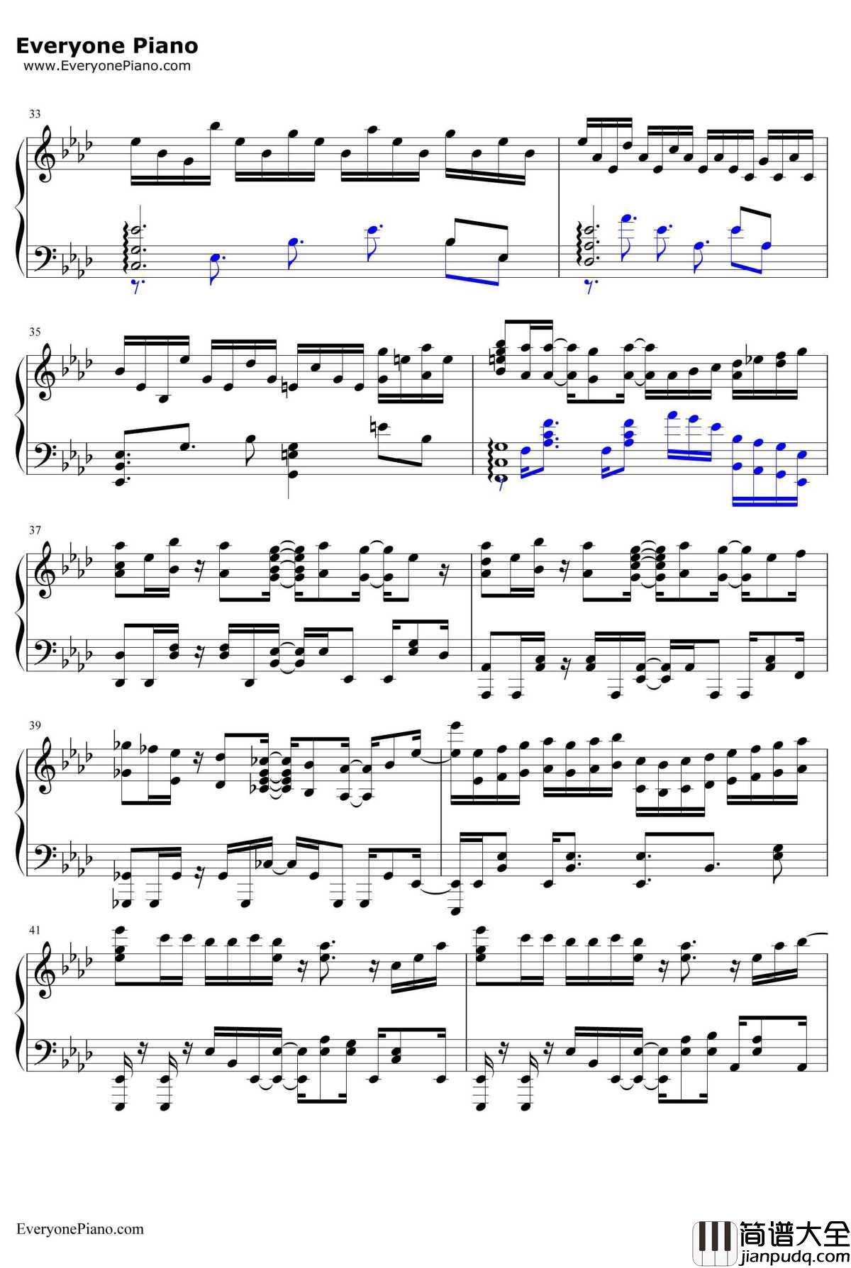 夢地図钢琴谱_GUMI