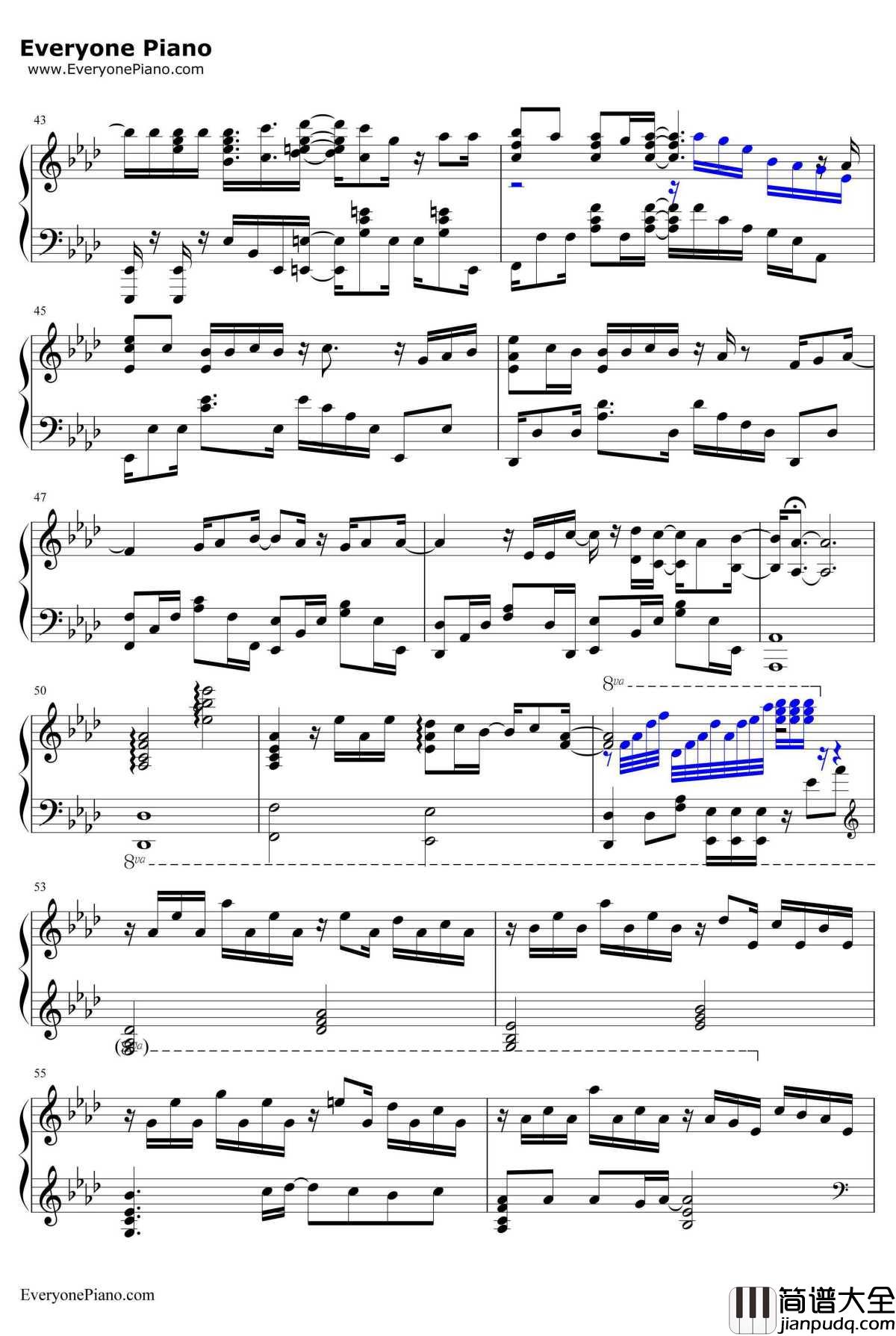 夢地図钢琴谱_GUMI