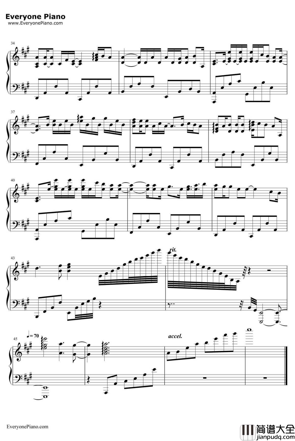 無くした日々にさよなら钢琴谱_スネオヘアー_在下坂本有何贵干ED