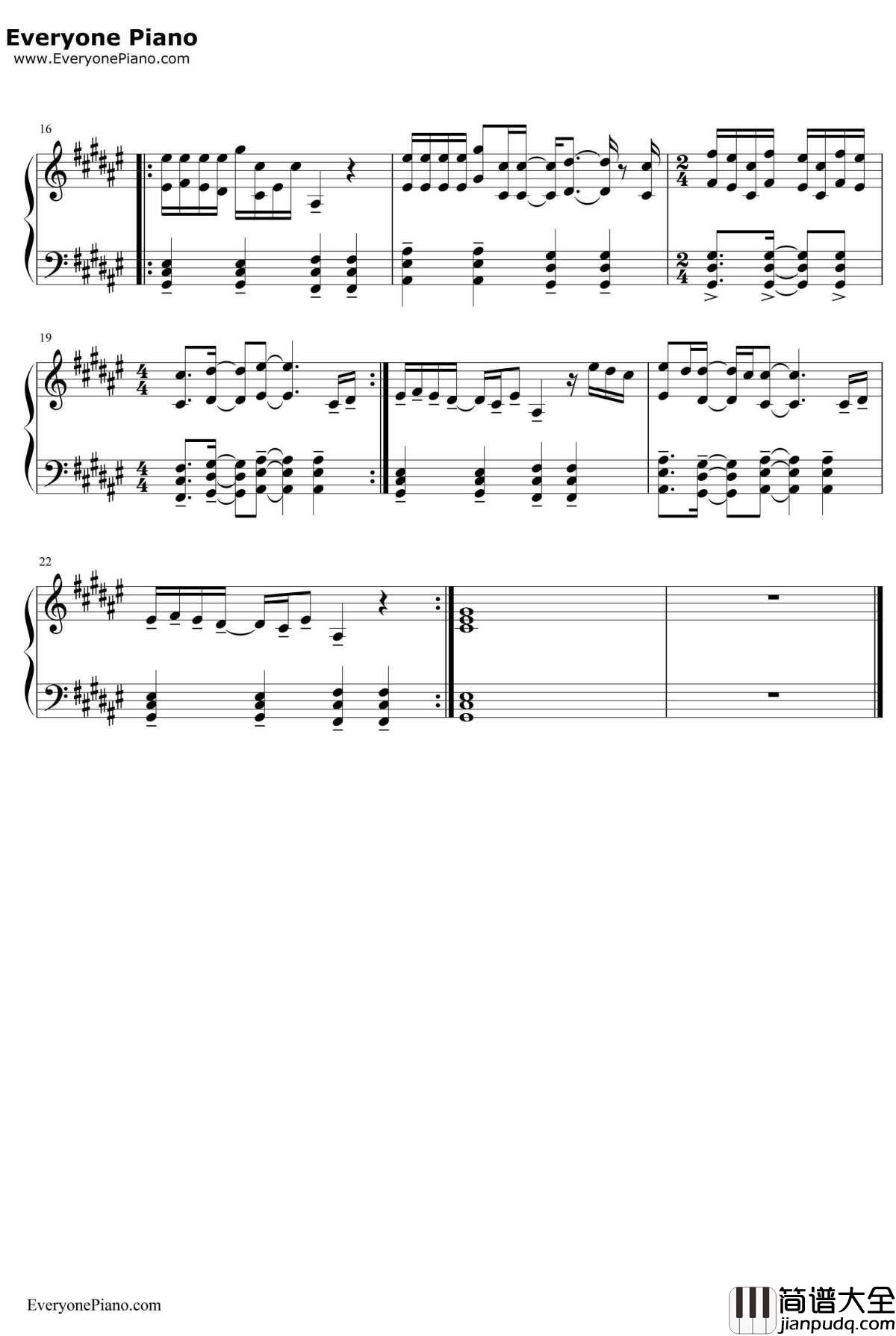 You_and_I钢琴谱_OneDirection