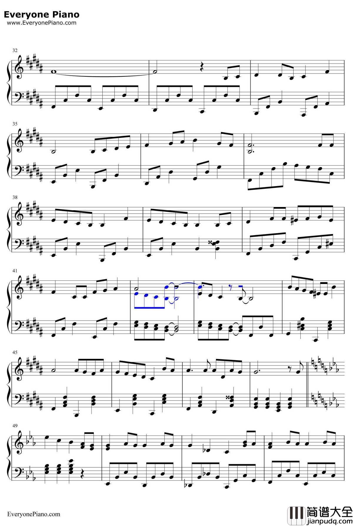 Butterfly钢琴谱_木村KAELA