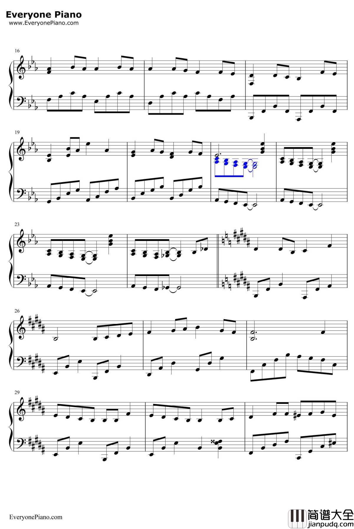 Butterfly钢琴谱_木村KAELA