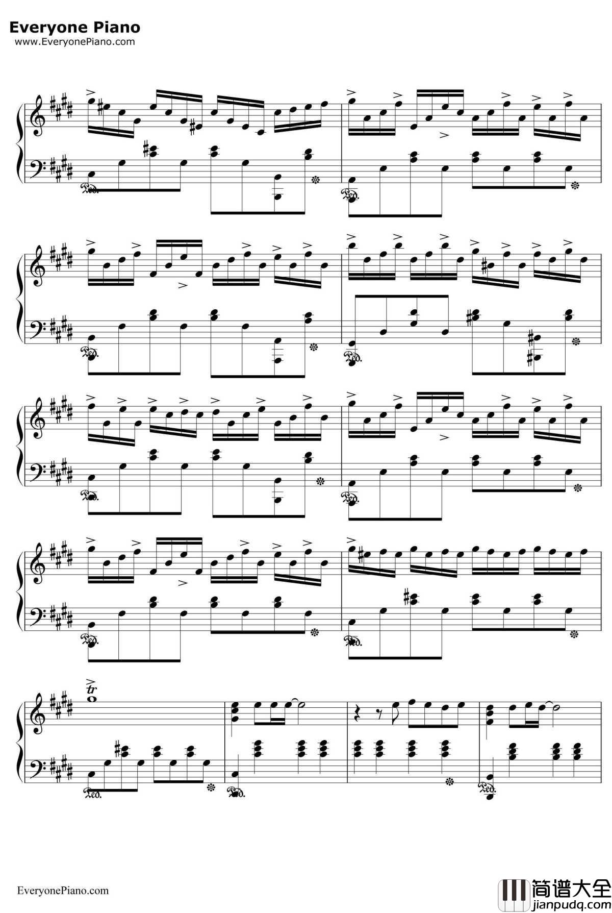 Godknows...钢琴谱_平野绫_凉宫春日的忧郁