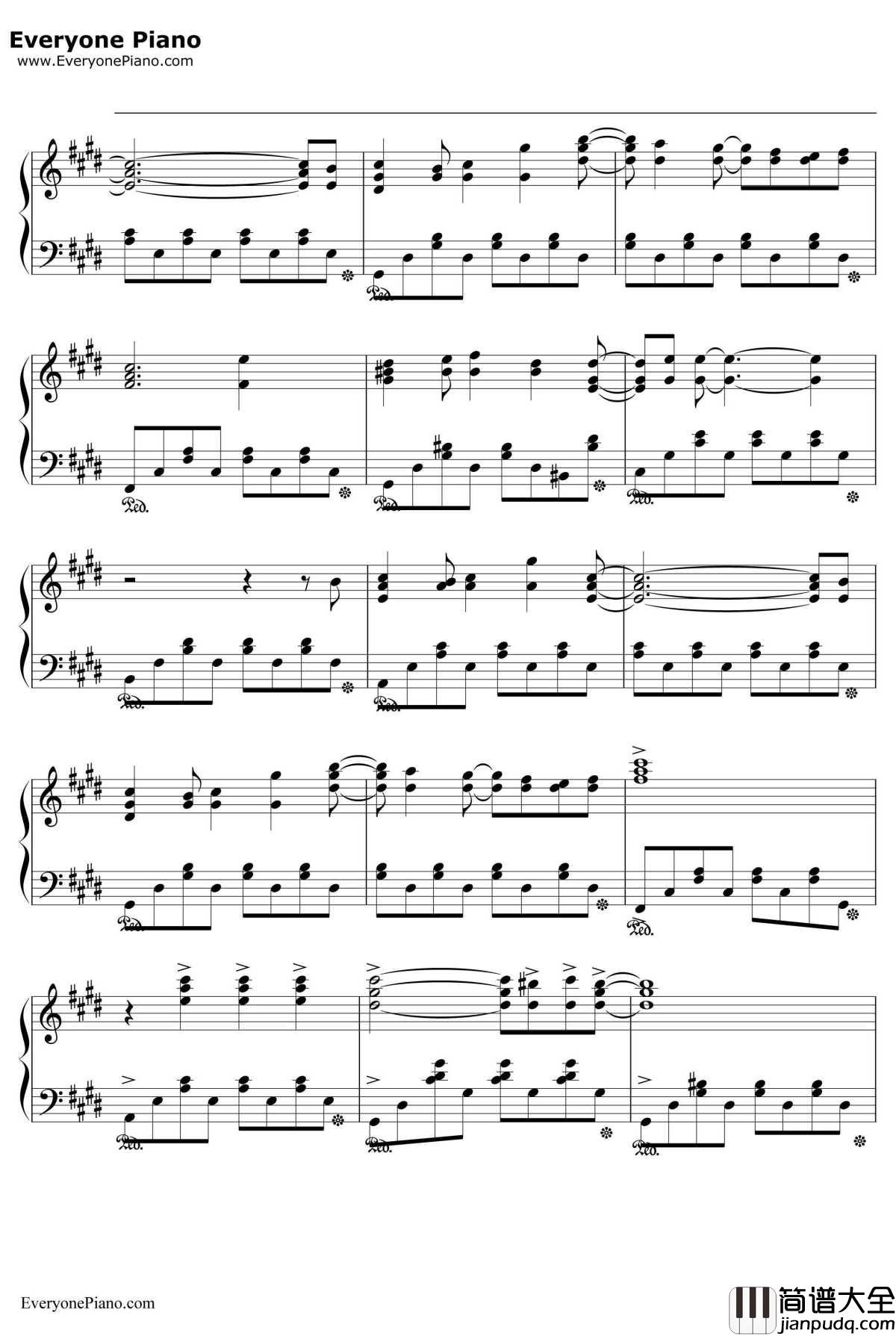 Godknows...钢琴谱_平野绫_凉宫春日的忧郁