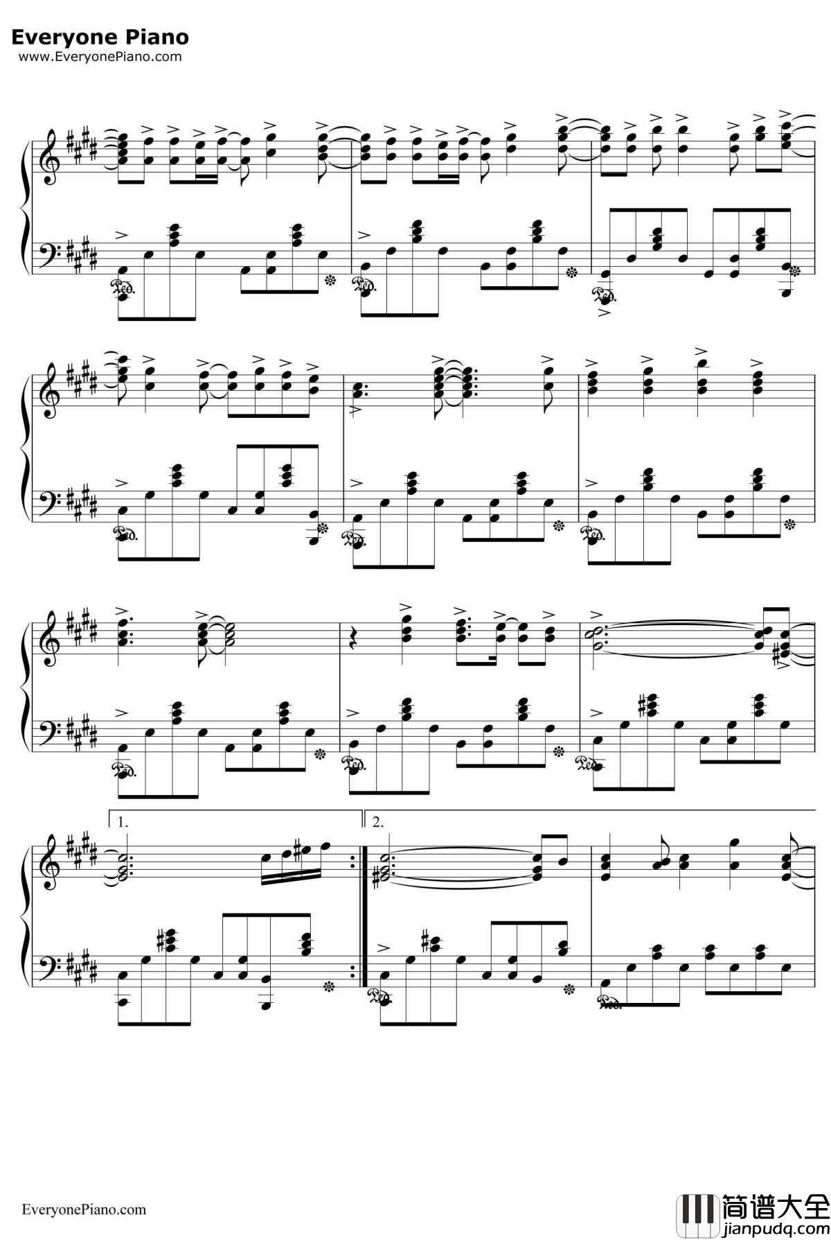 Godknows...钢琴谱_平野绫_凉宫春日的忧郁