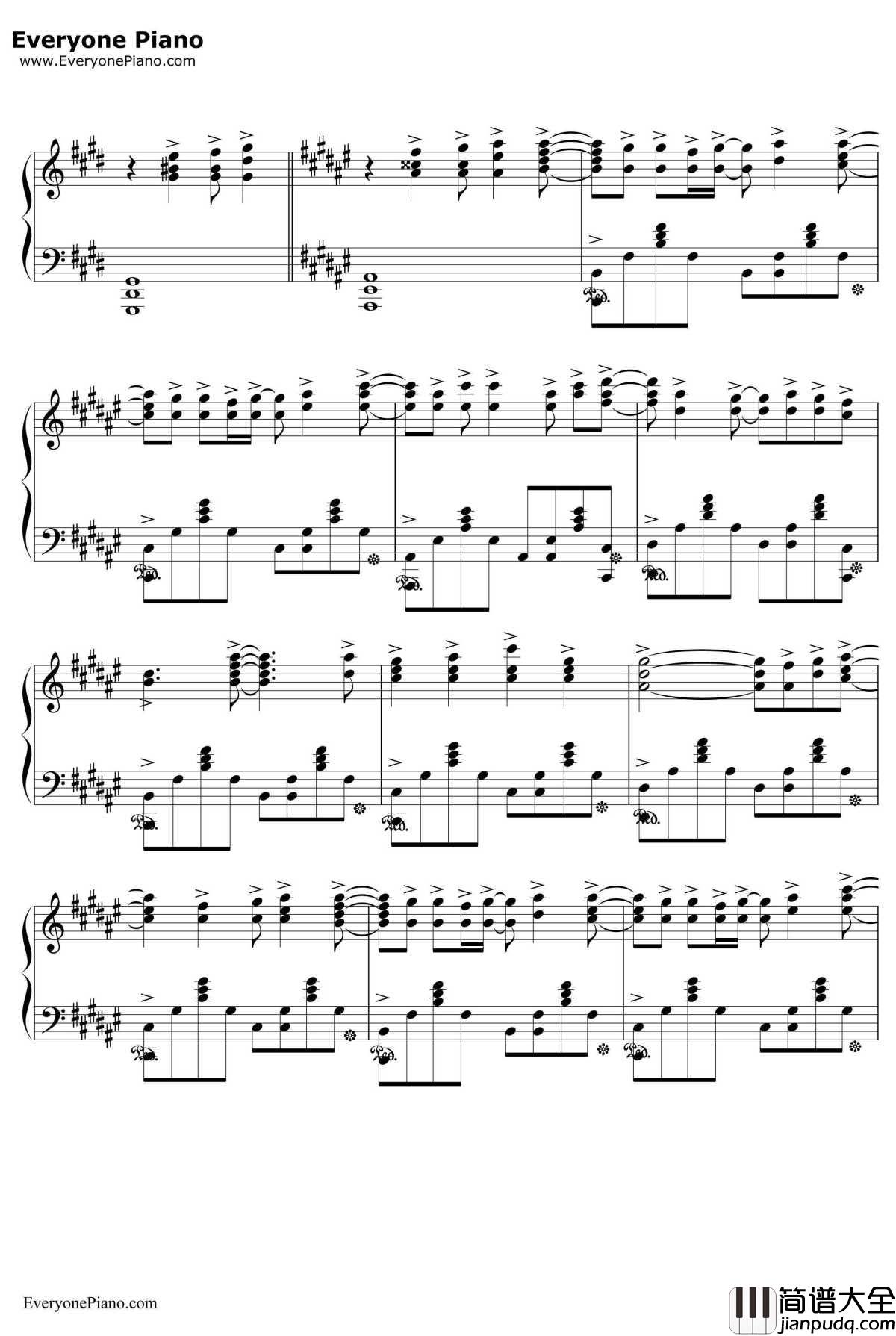 Godknows...钢琴谱_平野绫_凉宫春日的忧郁