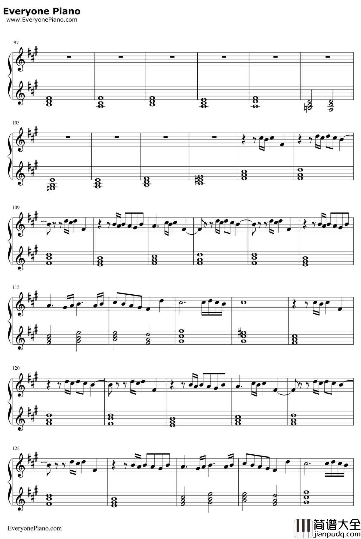 The_Final_Countdown钢琴谱_Europe