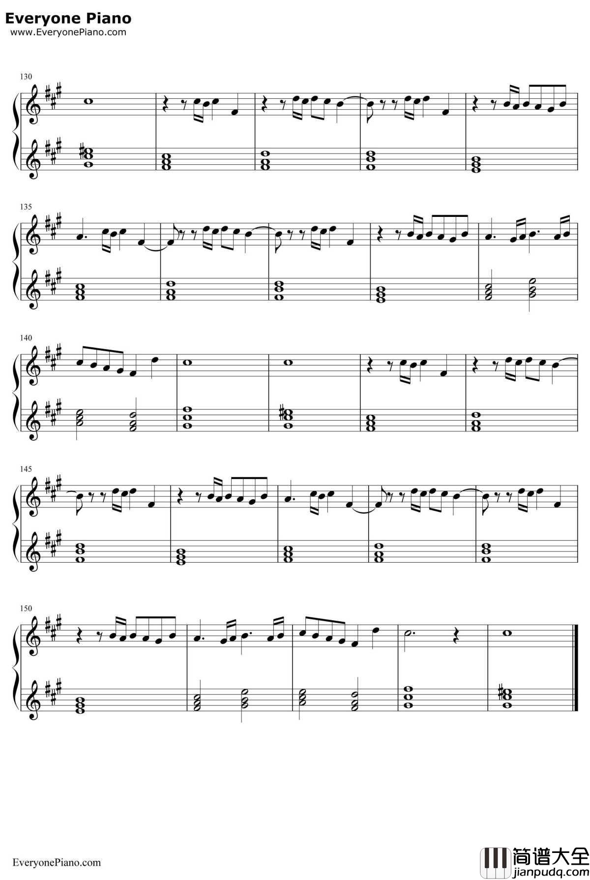 The_Final_Countdown钢琴谱_Europe