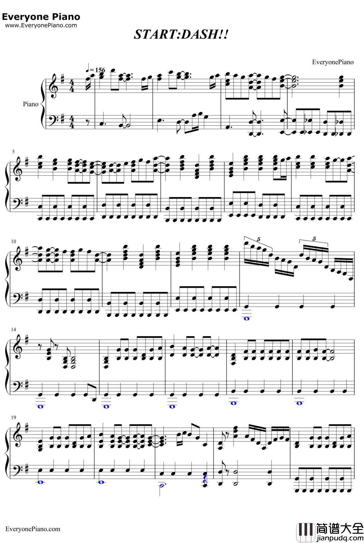 START:DASH!!钢琴谱_佐々木裕__LoveLive_插曲