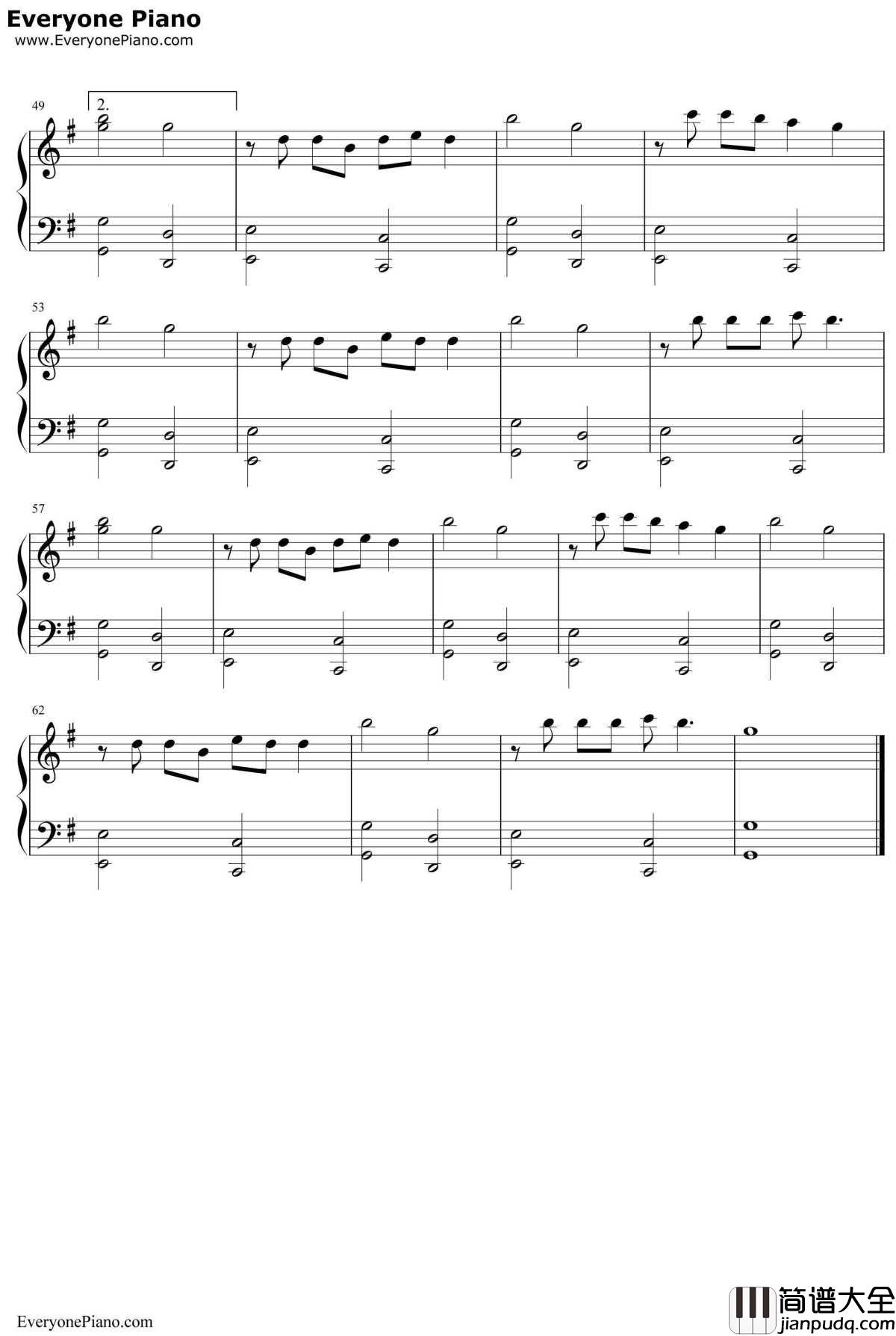 总有幸福在等你钢琴谱_捞仔_欢乐颂片尾曲