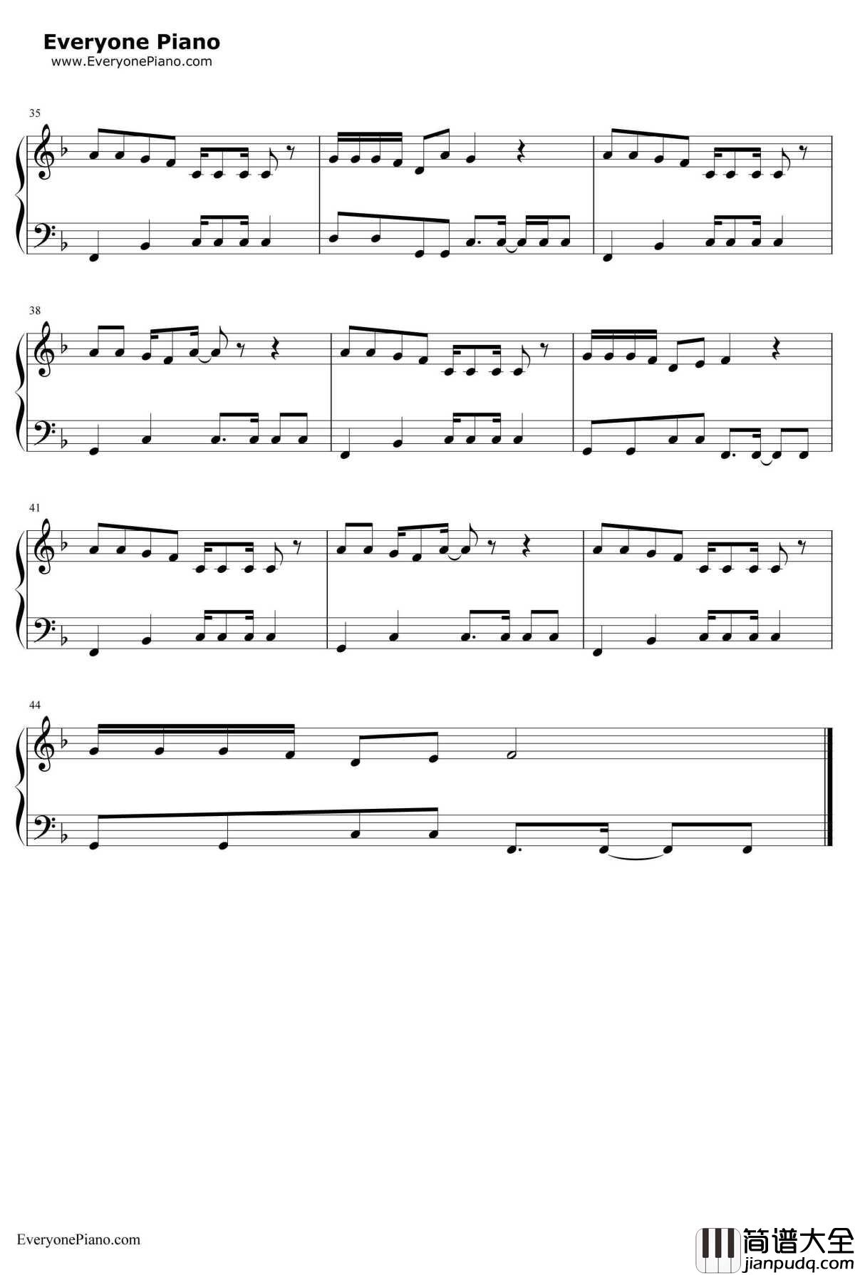 咖喱咖喱钢琴谱_牛奶咖啡_欢乐颂2插曲