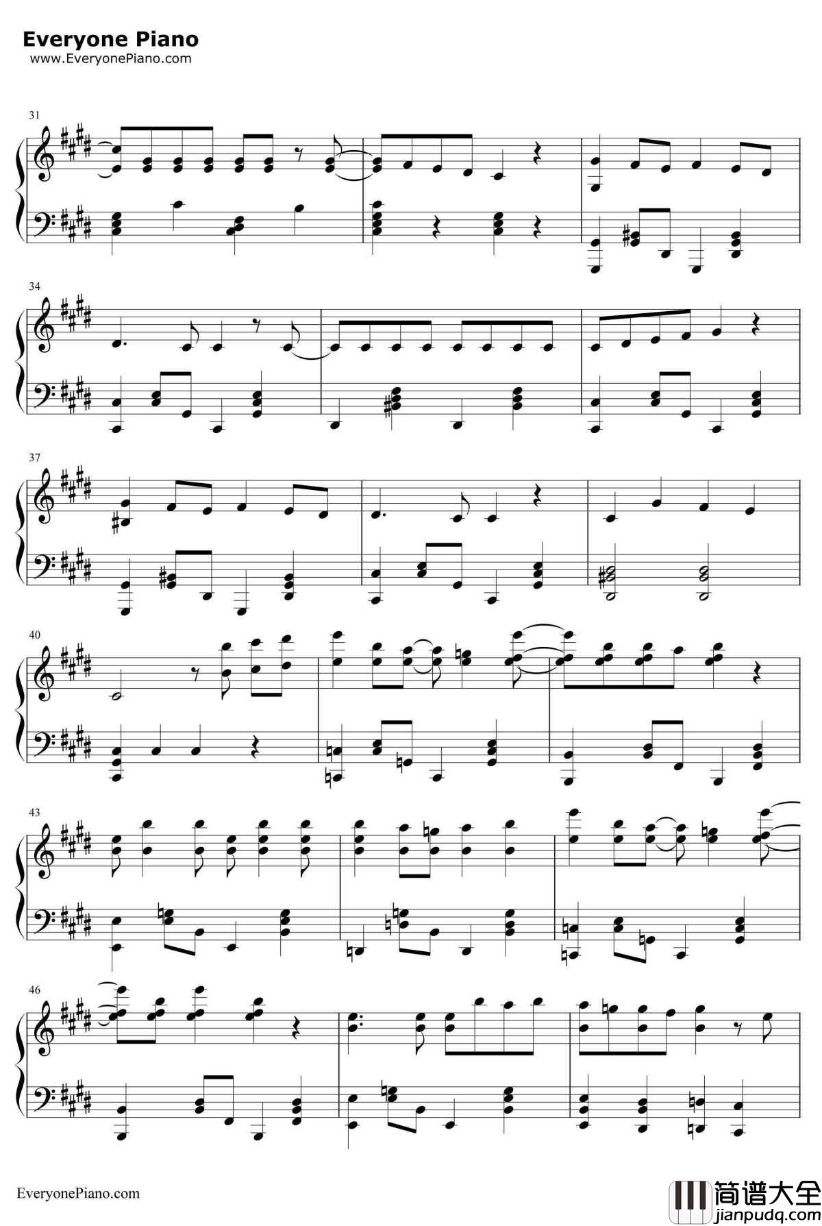 マトリョシカ钢琴谱_触手猴_俄罗斯套娃