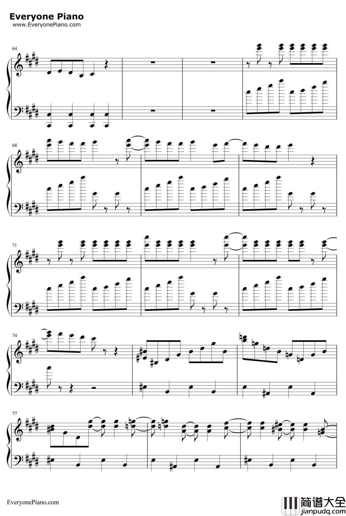 マトリョシカ钢琴谱_触手猴_俄罗斯套娃