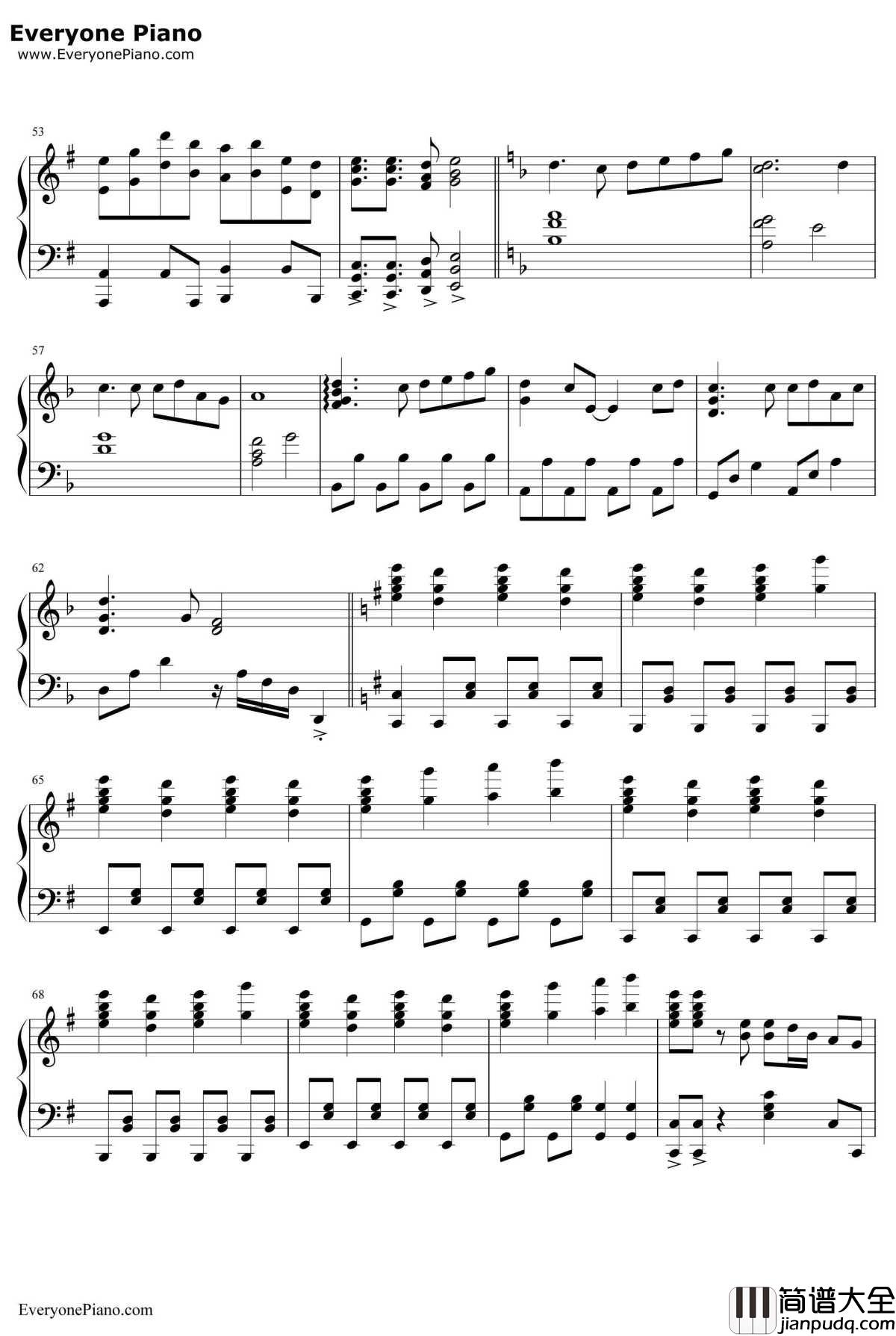 拍手喝采歌合钢琴谱_supercell_刀语再放送OP