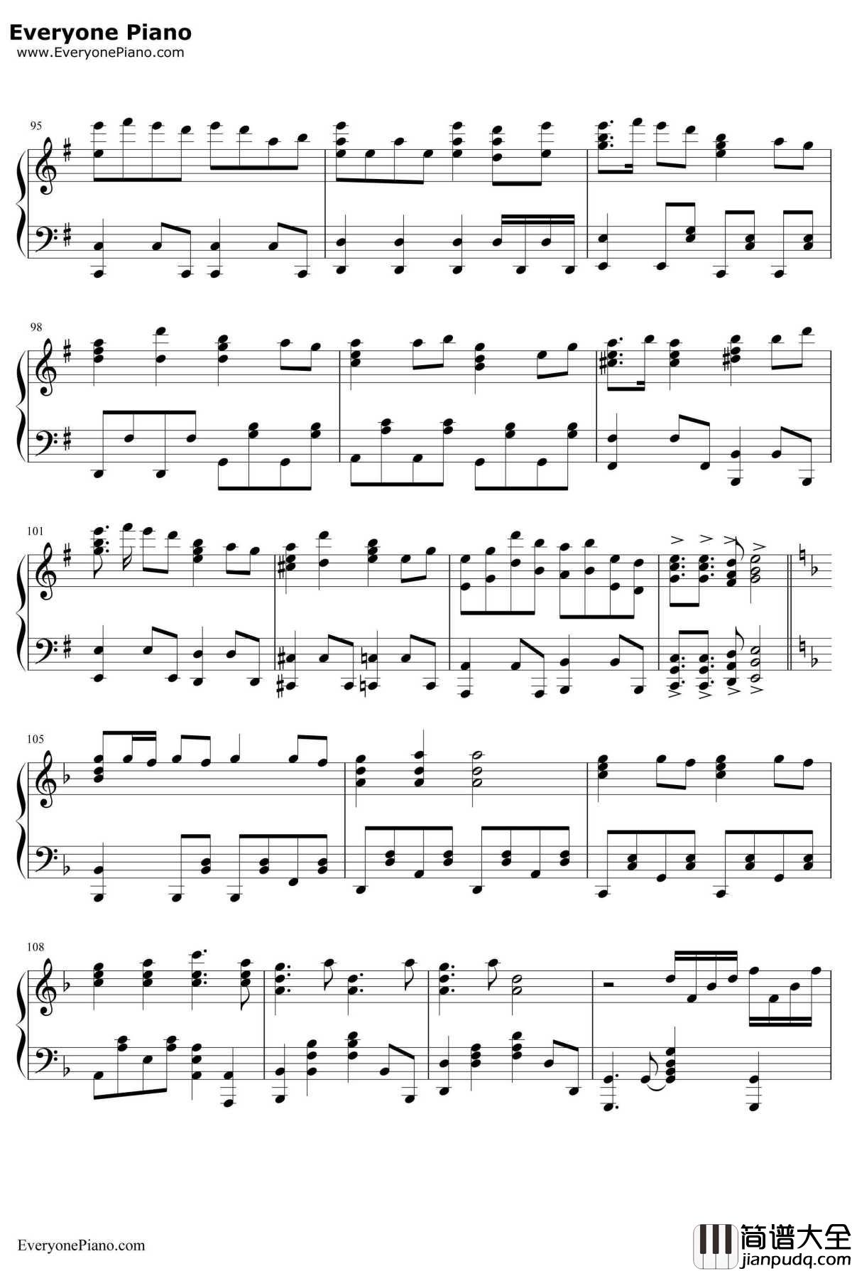 拍手喝采歌合钢琴谱_supercell_刀语再放送OP