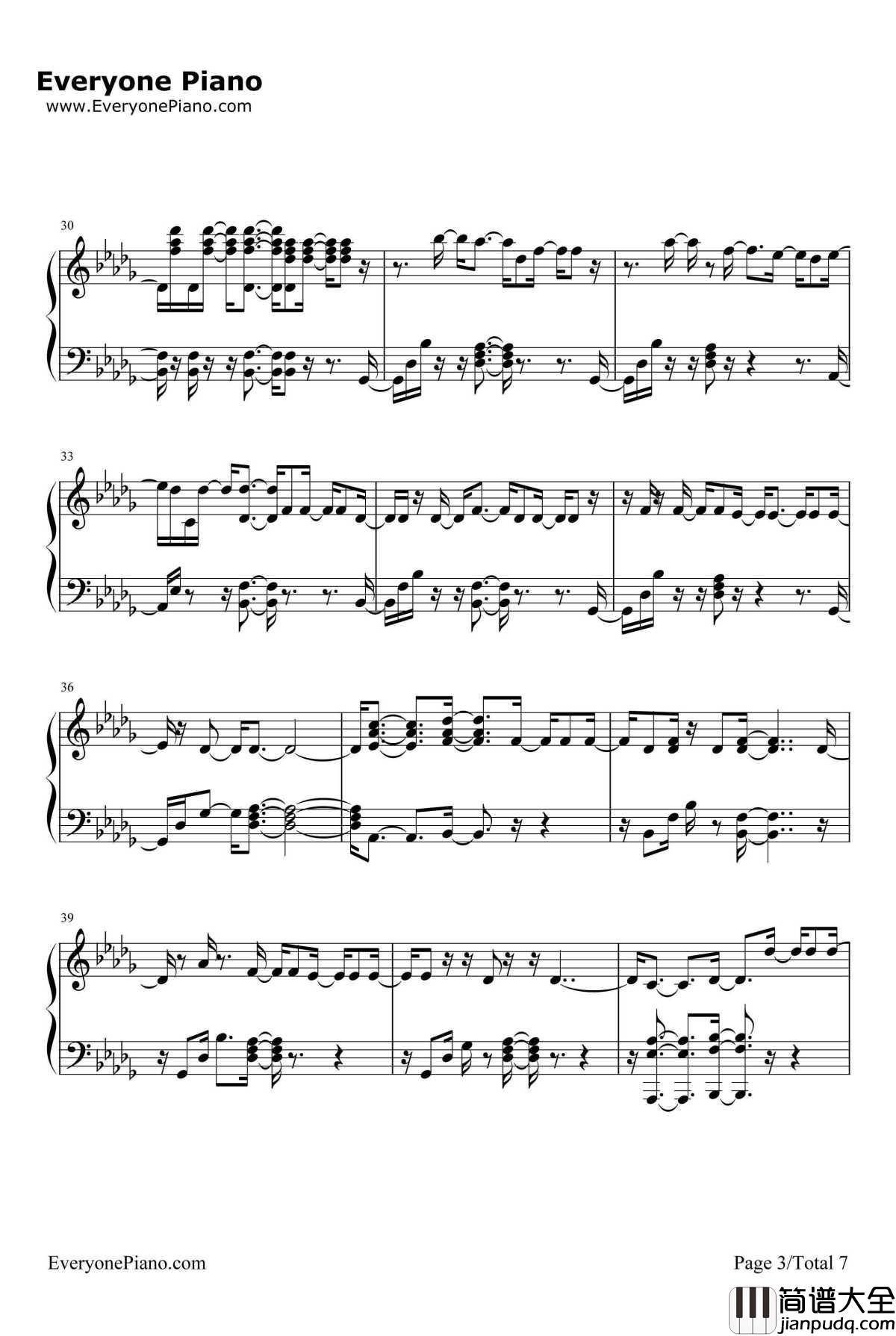 Your_Song钢琴谱_RitaOra