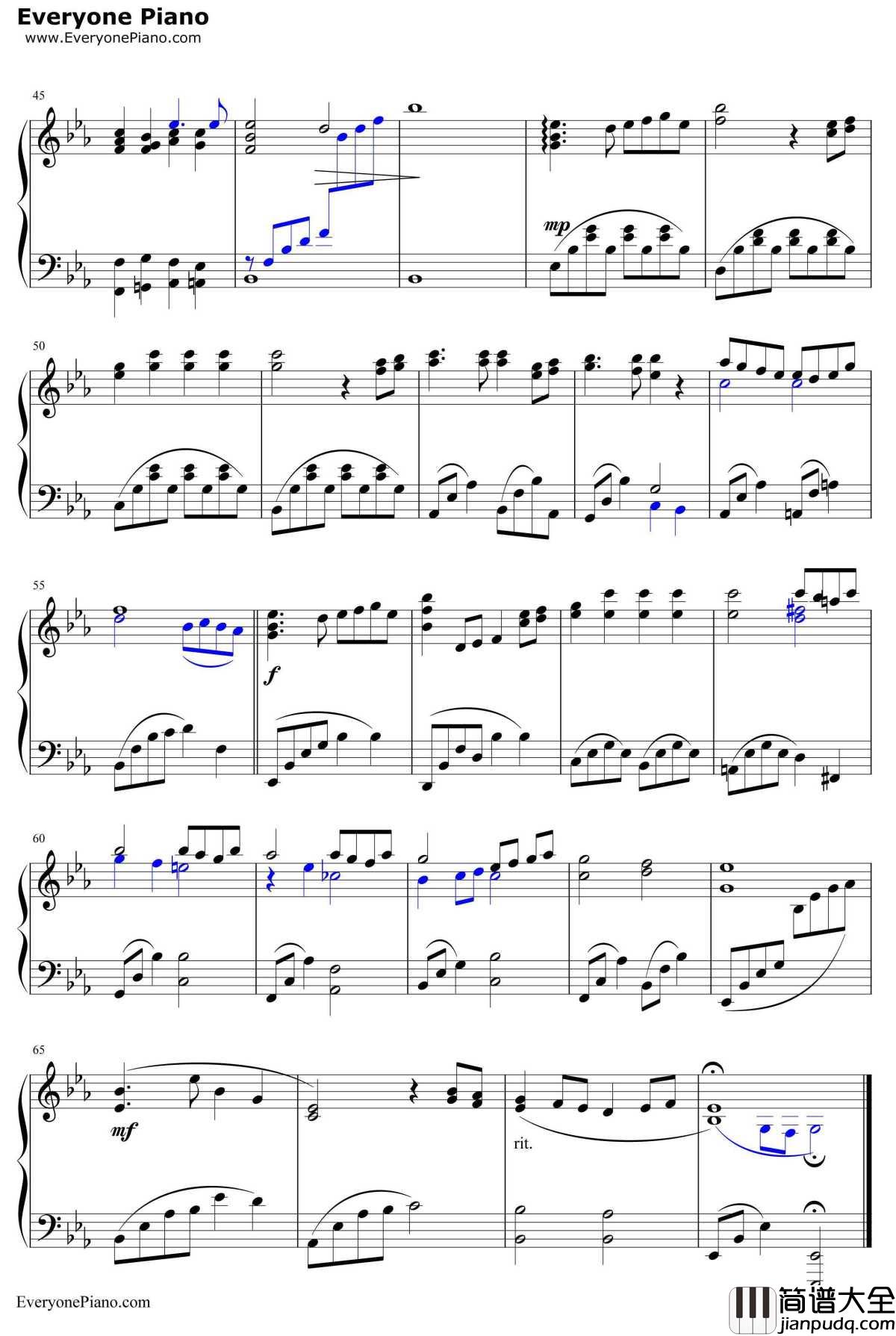 樱花书签钢琴谱_AKB48_桜の栞