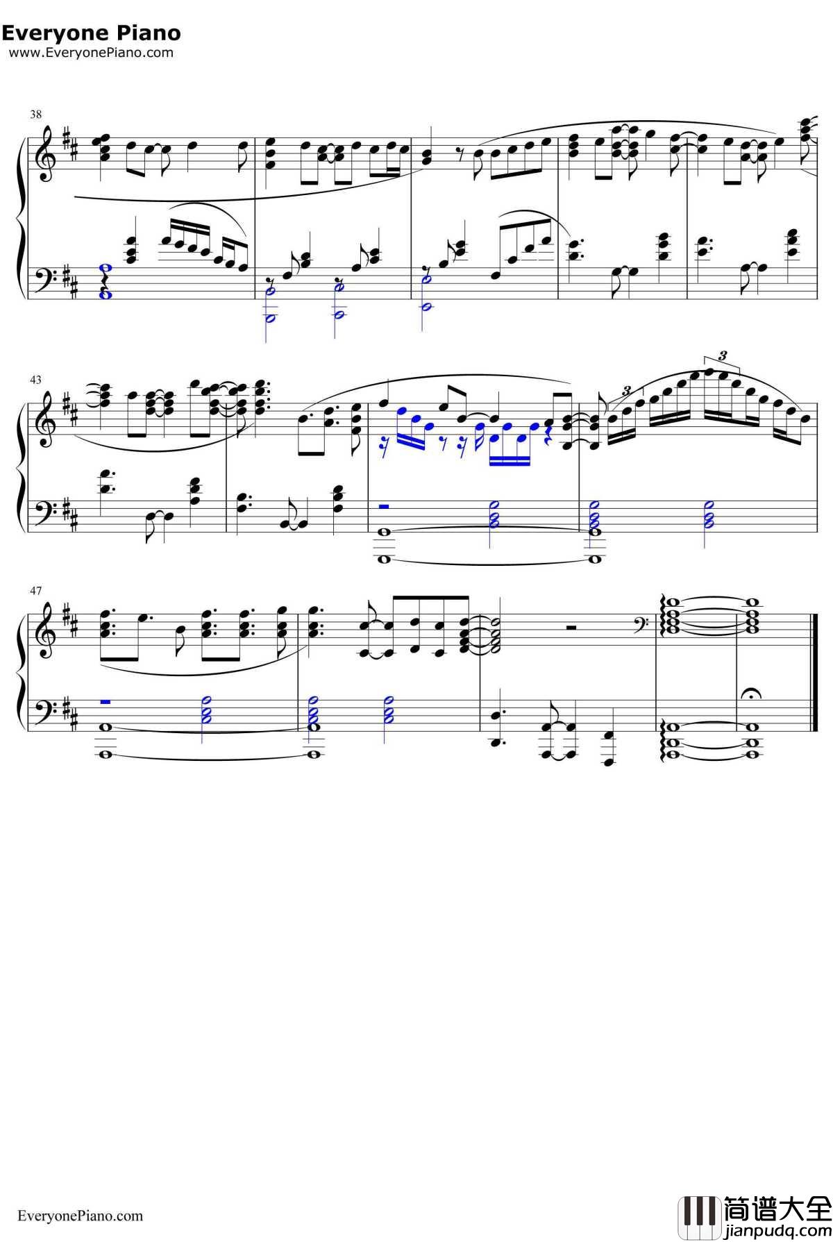 トナリアウ钢琴谱_THEORALCIGARETTES_重启咲良田ED