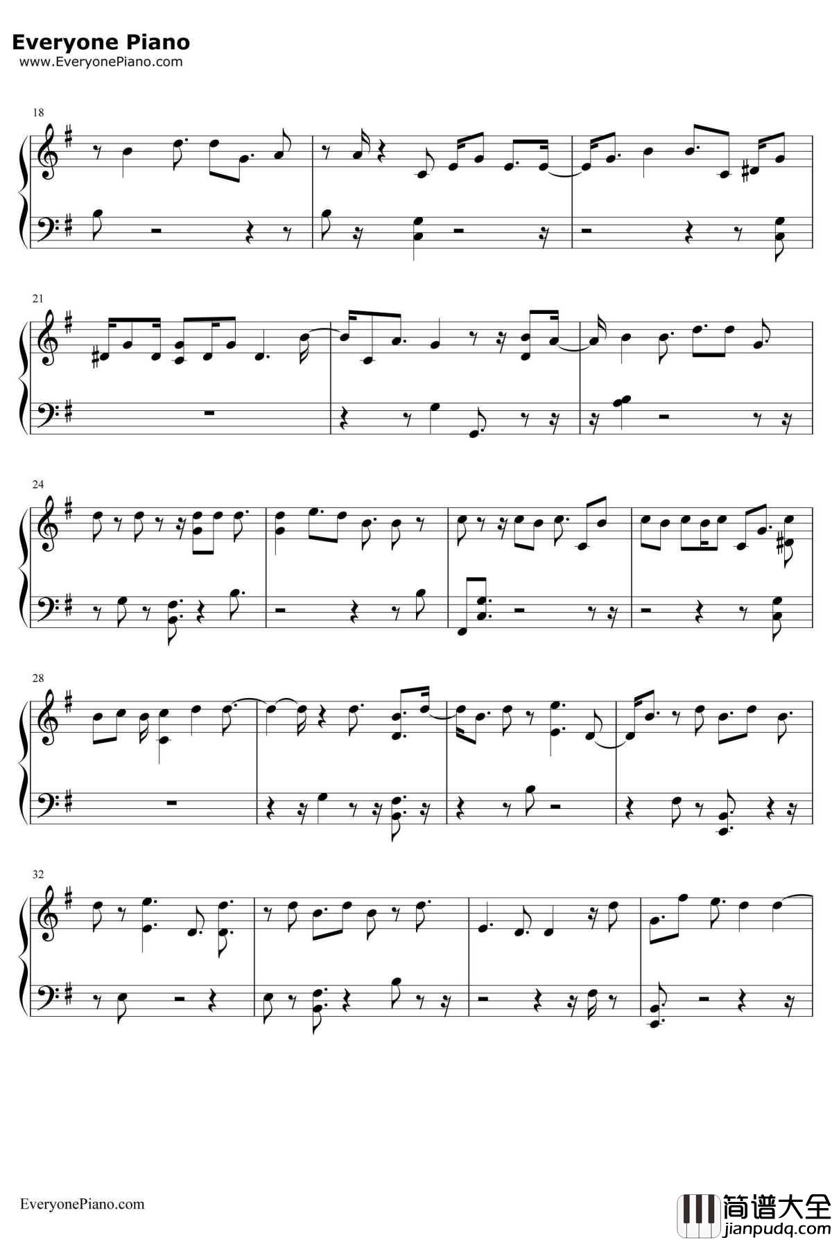 CALLING_YOU钢琴谱_Highlight