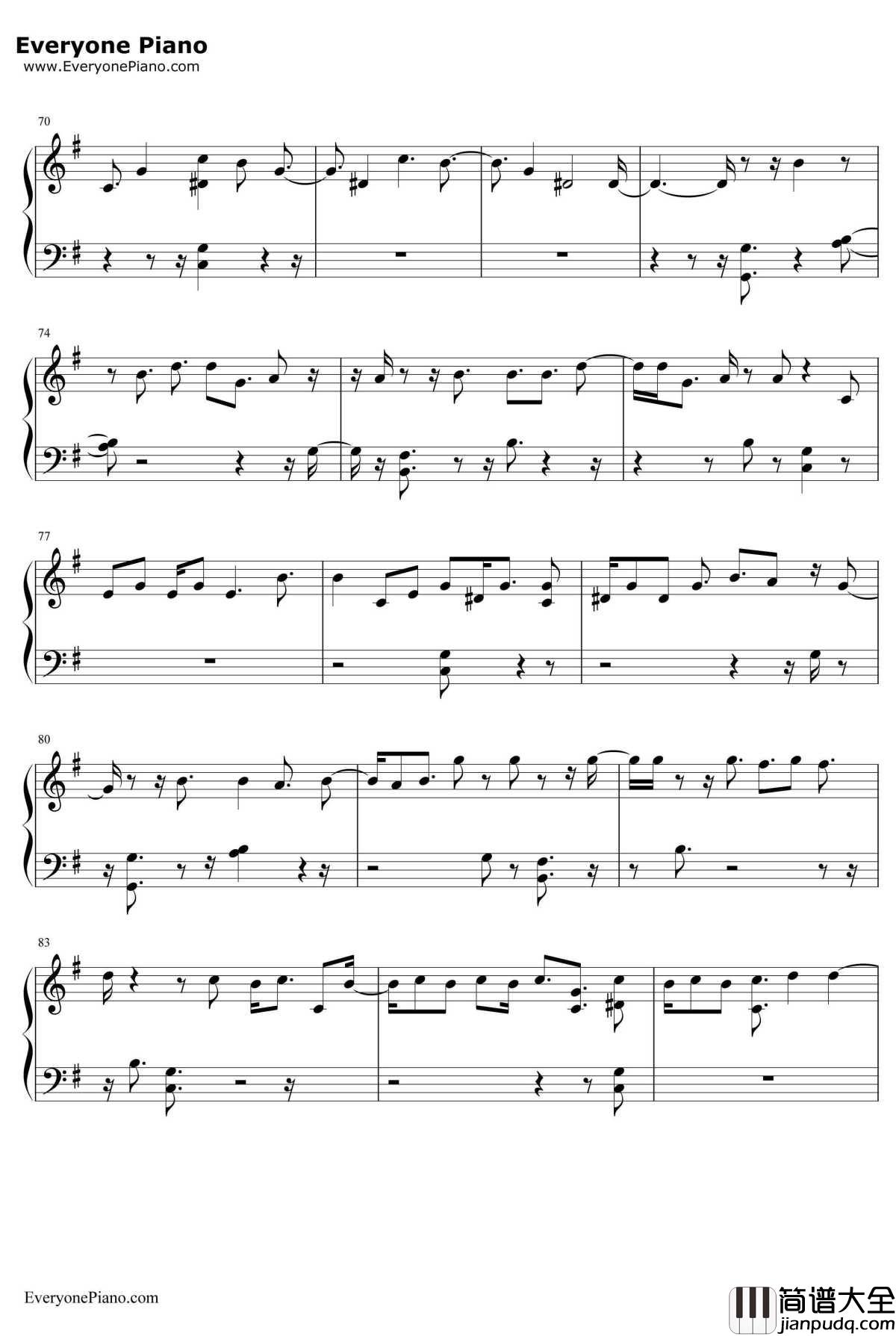 CALLING_YOU钢琴谱_Highlight