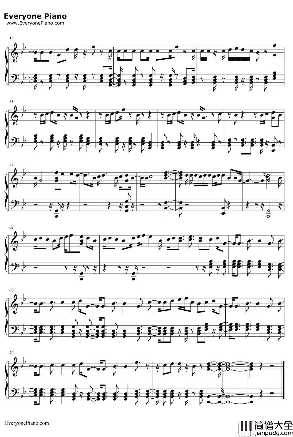 Know_No_Better钢琴谱_MajorLazer