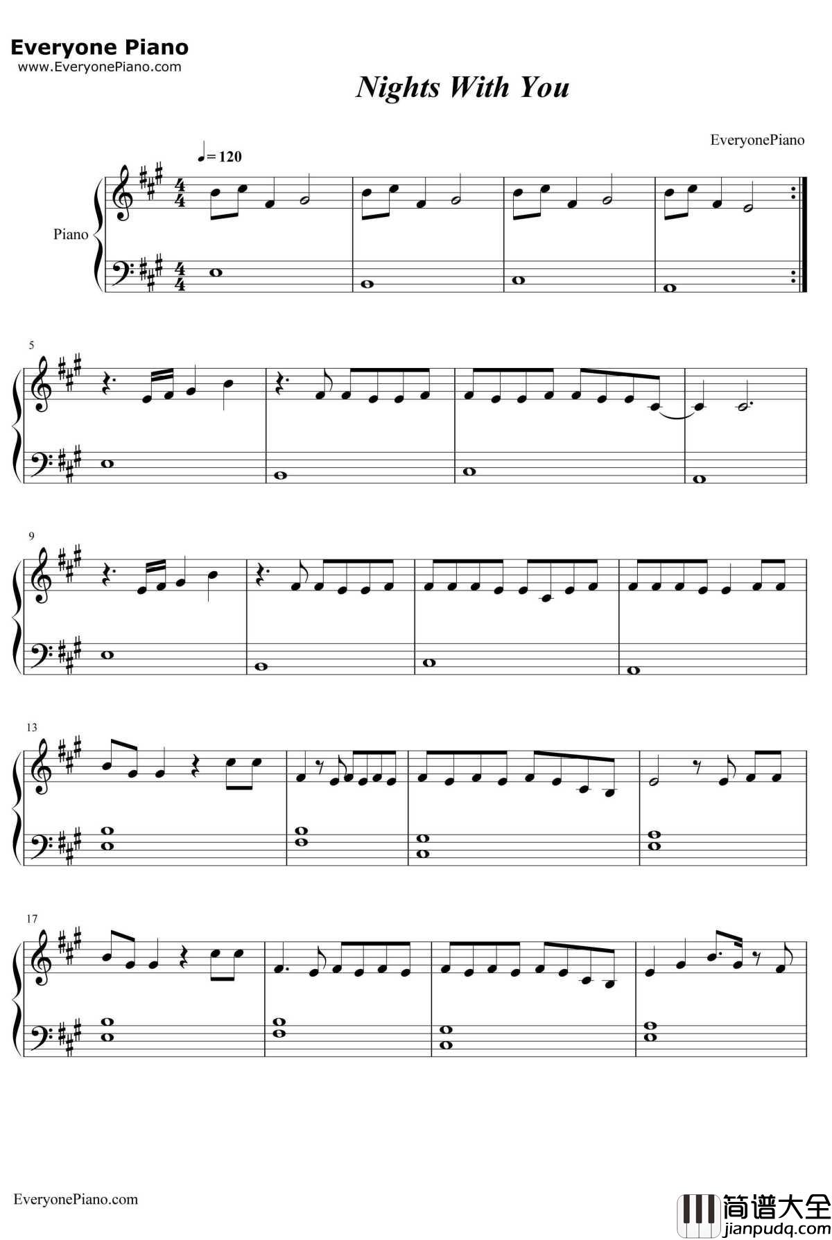 Nights_with_You钢琴谱_MØ