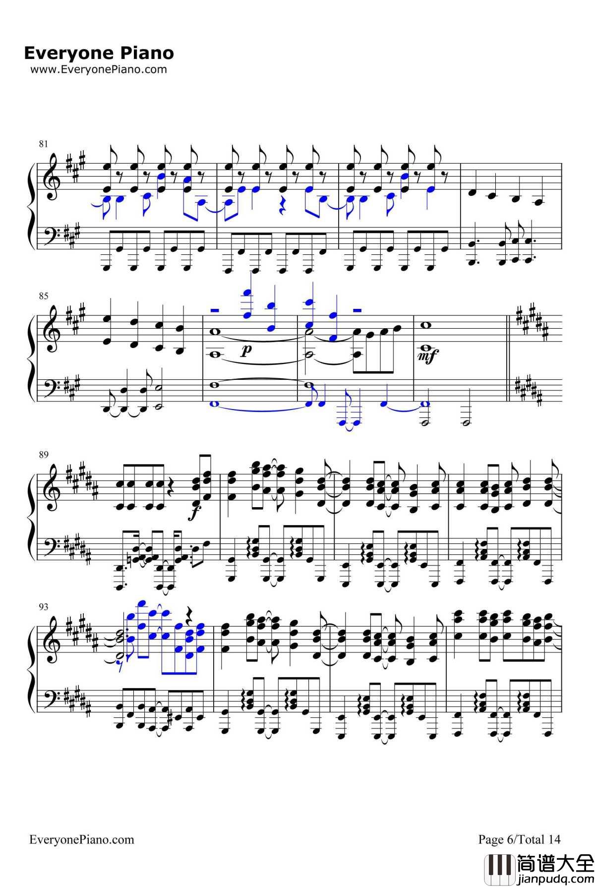 終わりの世界から钢琴谱_麻枝准やなぎなぎ_麻枝准