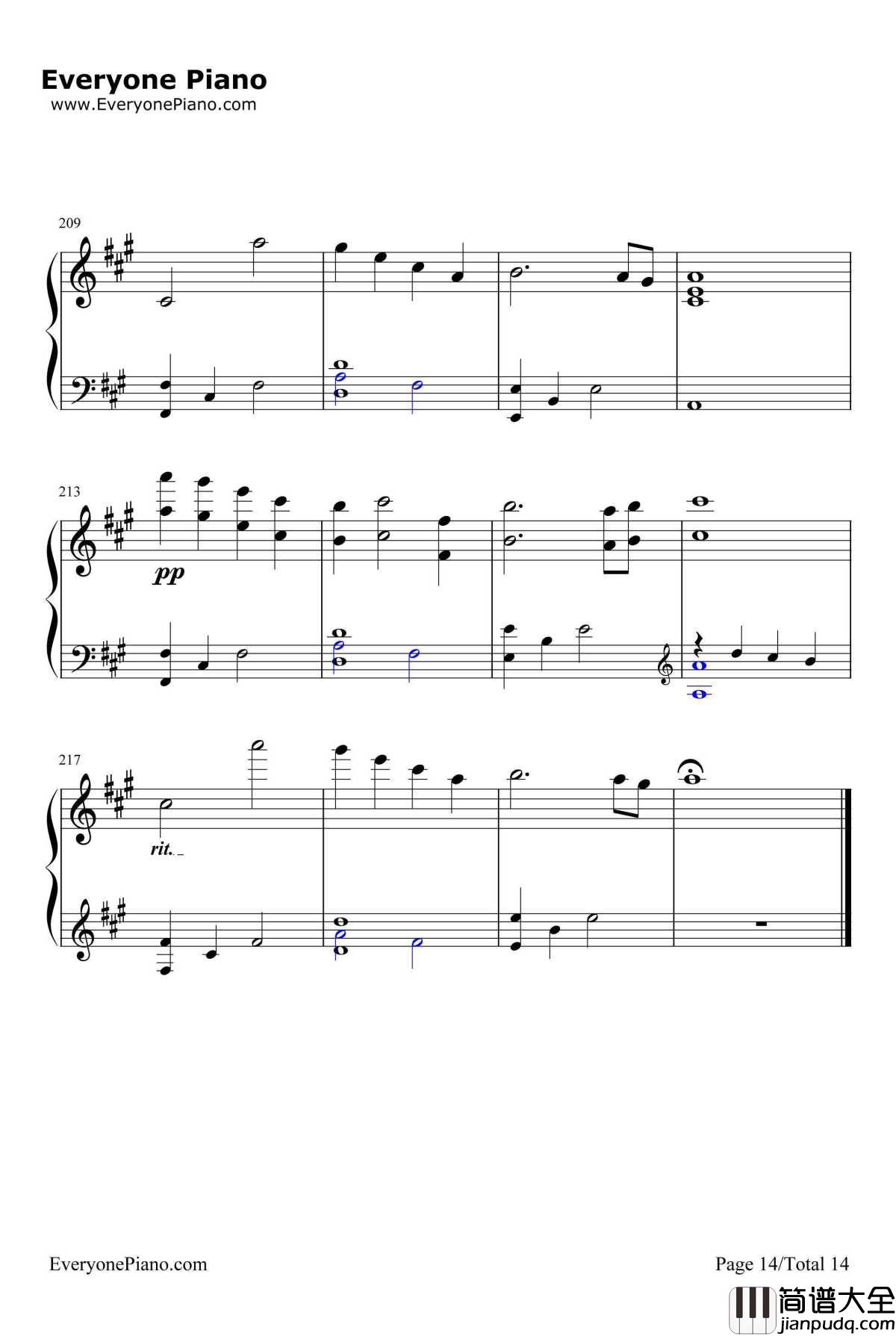 終わりの世界から钢琴谱_麻枝准やなぎなぎ_麻枝准