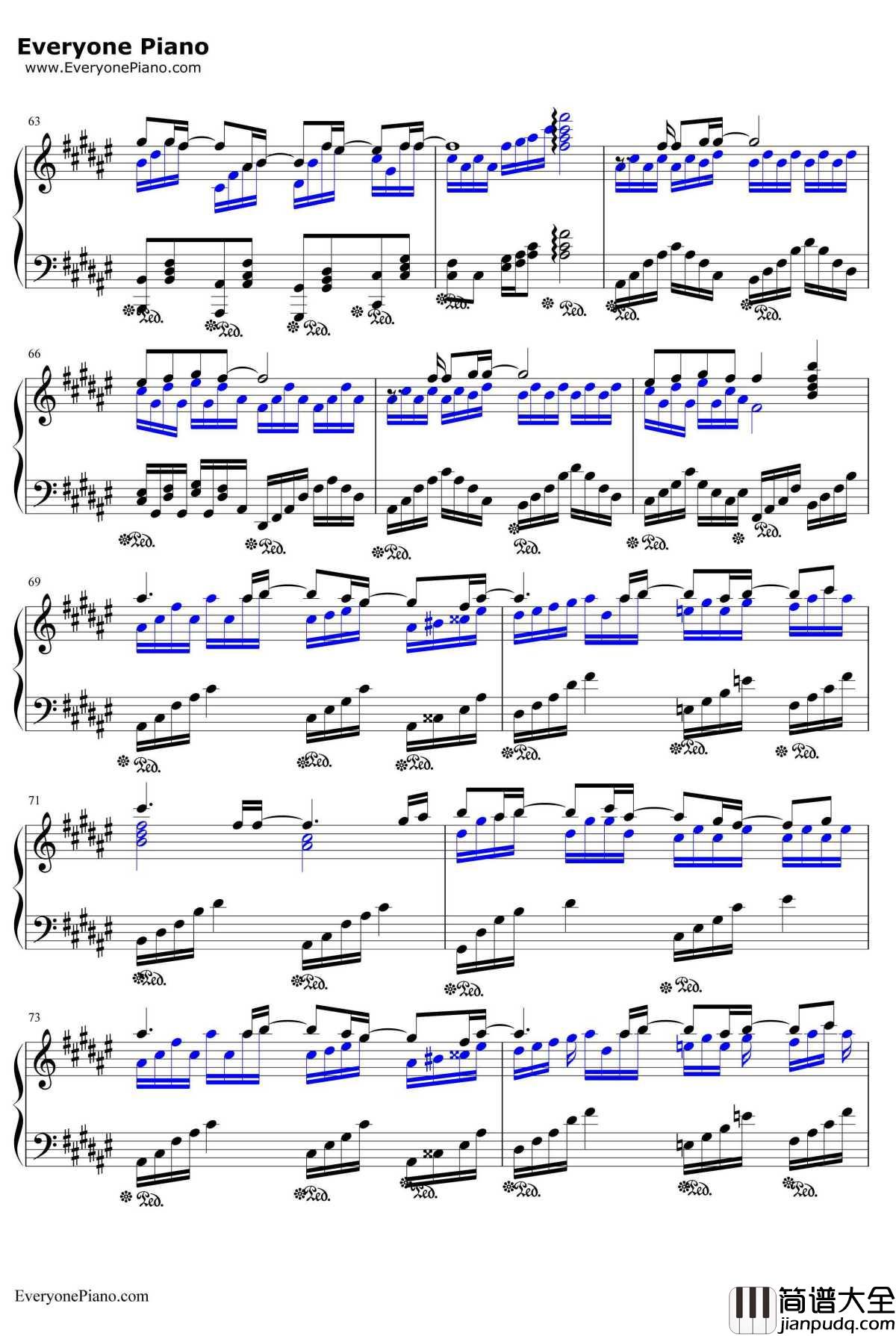 ハナミズキ钢琴谱_一青窈_花水木主题曲