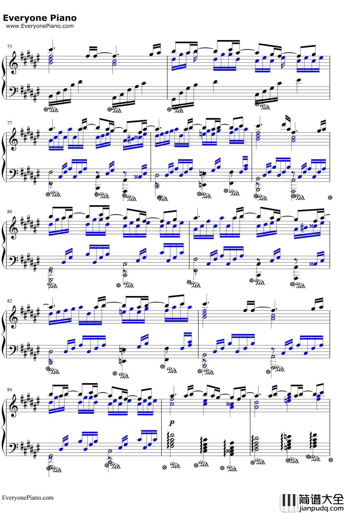 ハナミズキ钢琴谱_一青窈_花水木主题曲