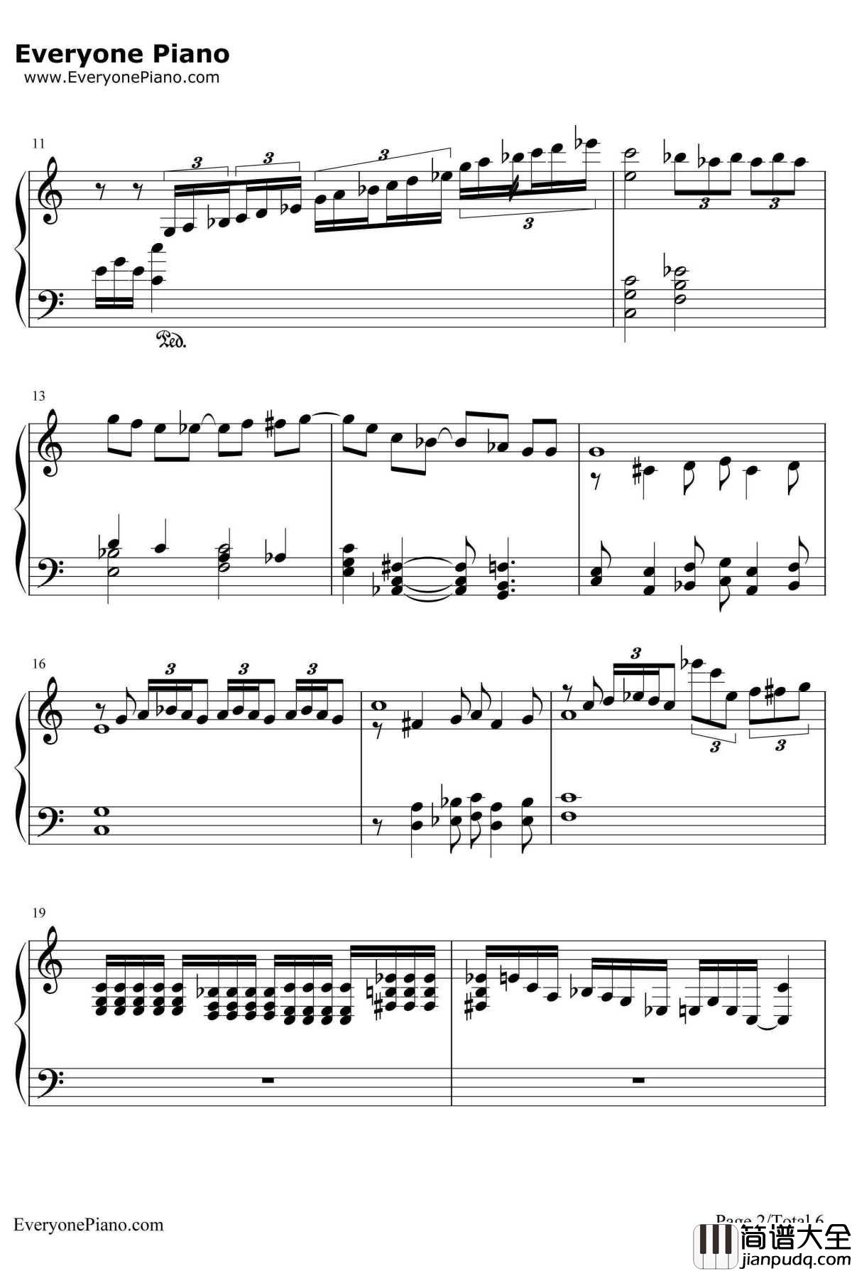 蓝色狂想曲钢琴谱_乔治·格什温GeorgeGershwin_乔治·格什温